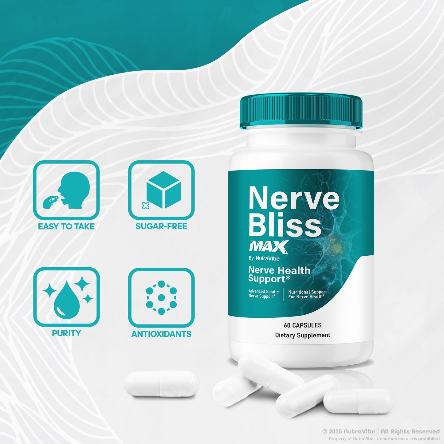 NutraVibe Nerve Bliss Max Capsule 180 Capsules