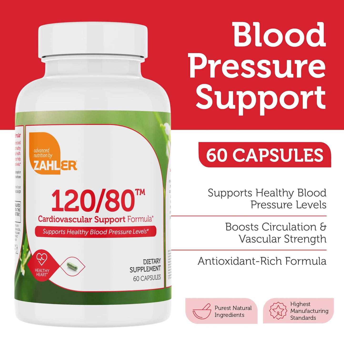 Zahler 120/80 Cardiovascular Support Formula Capsule, 60 Capsules