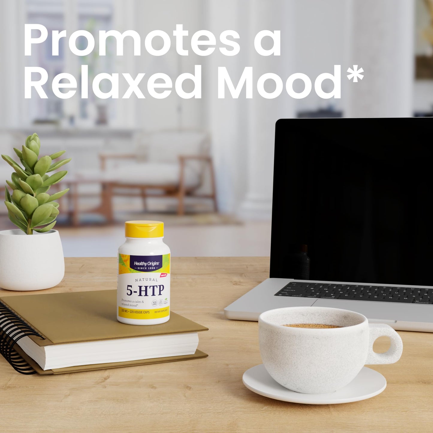 Healthy Origins 5-HTP 100 mg Capsules, 120 Count