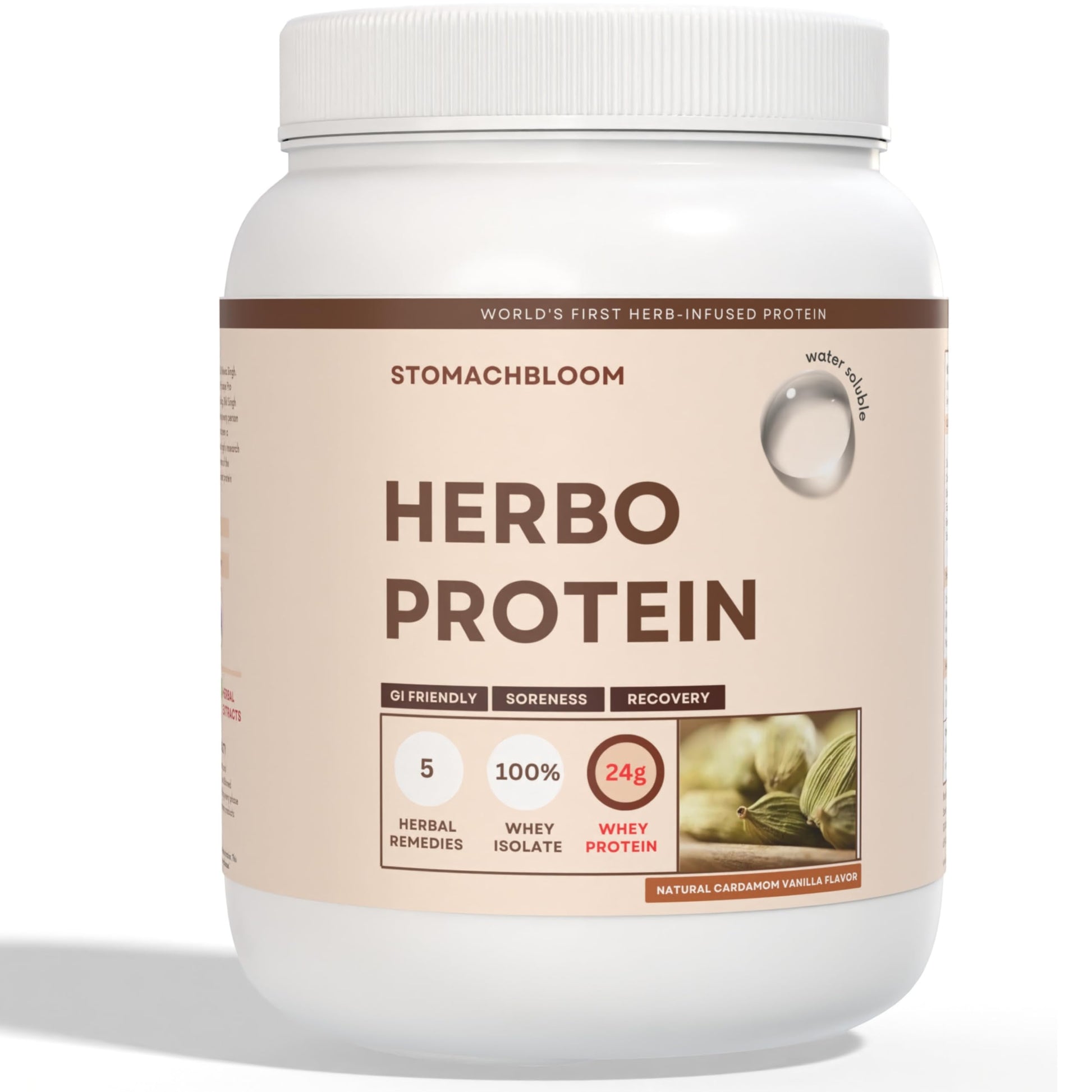 Nano Meda Herbo Protein 100% Whey Protein Isolate, Naturally Hydrolized Protein Powder, 30 Servings