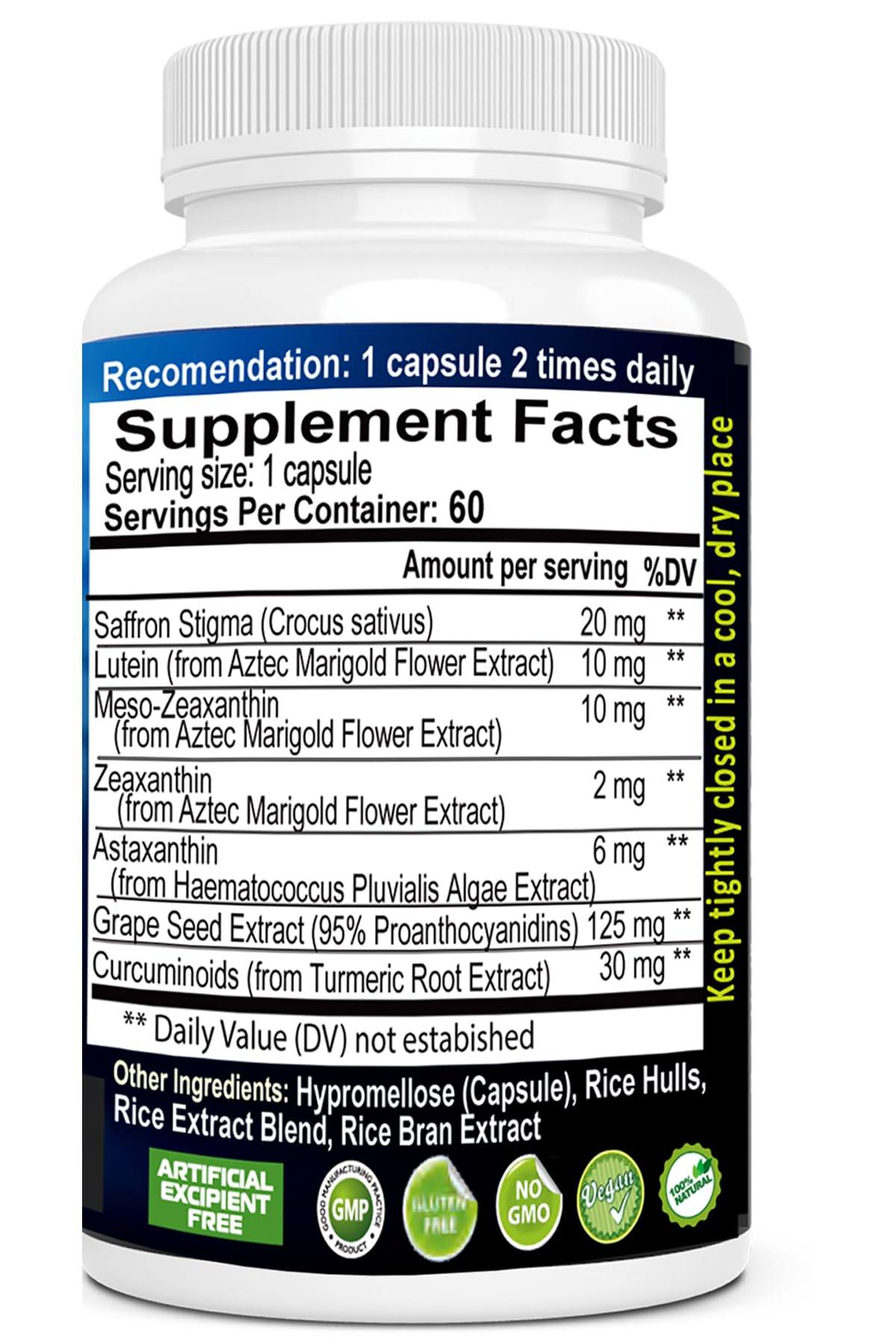 EXIR Eye Vitamin Supplement Capsule, 60 Count