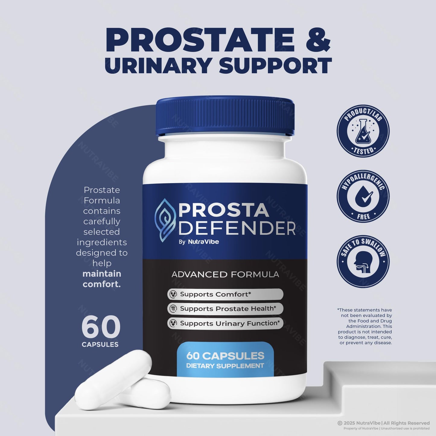 NutraVibe Prosta Defender Prostate Support Capsule, 60 Count