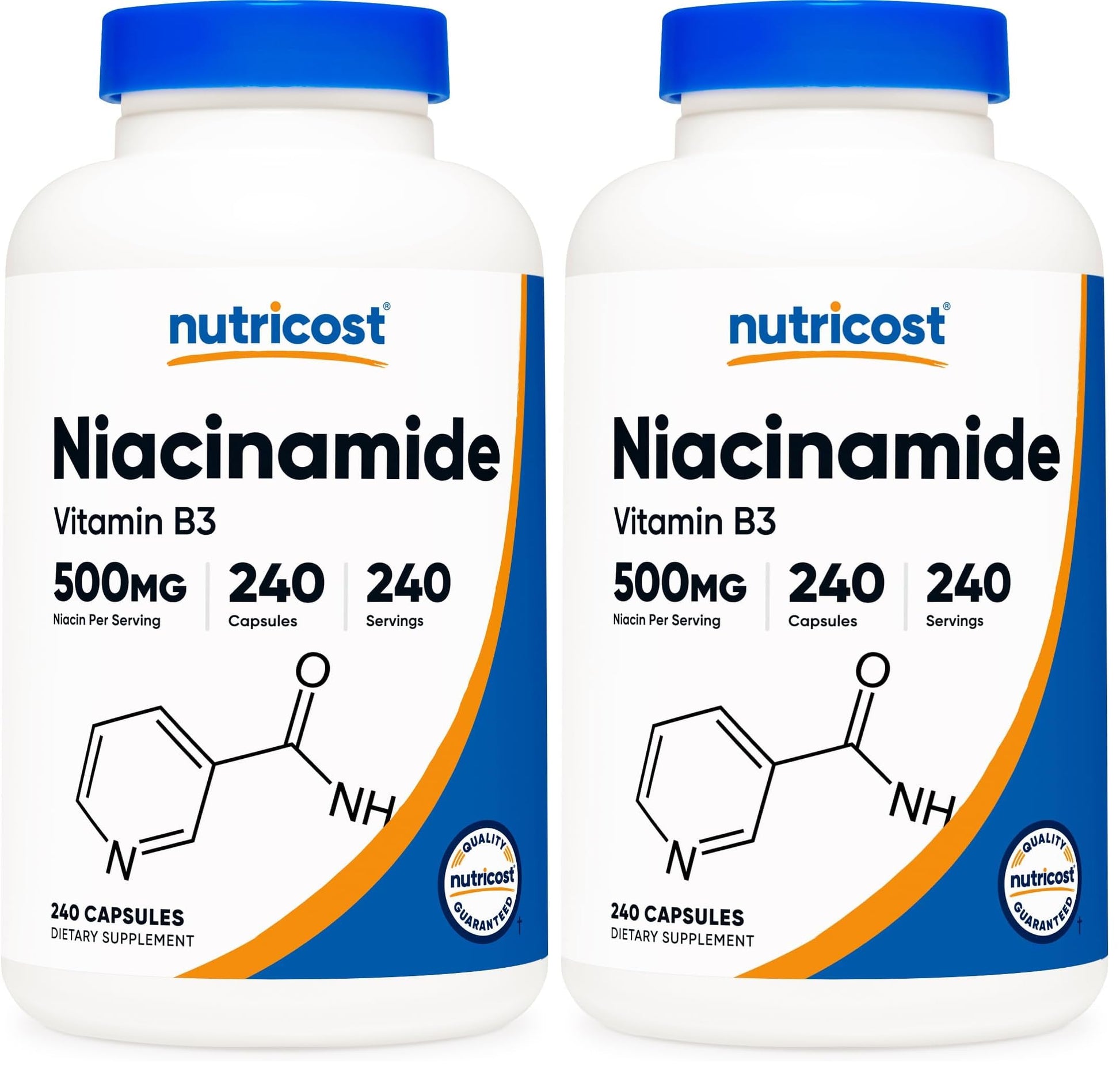 Nutricost Niacinamide Vitamin B3 500mg, 480 Capsules