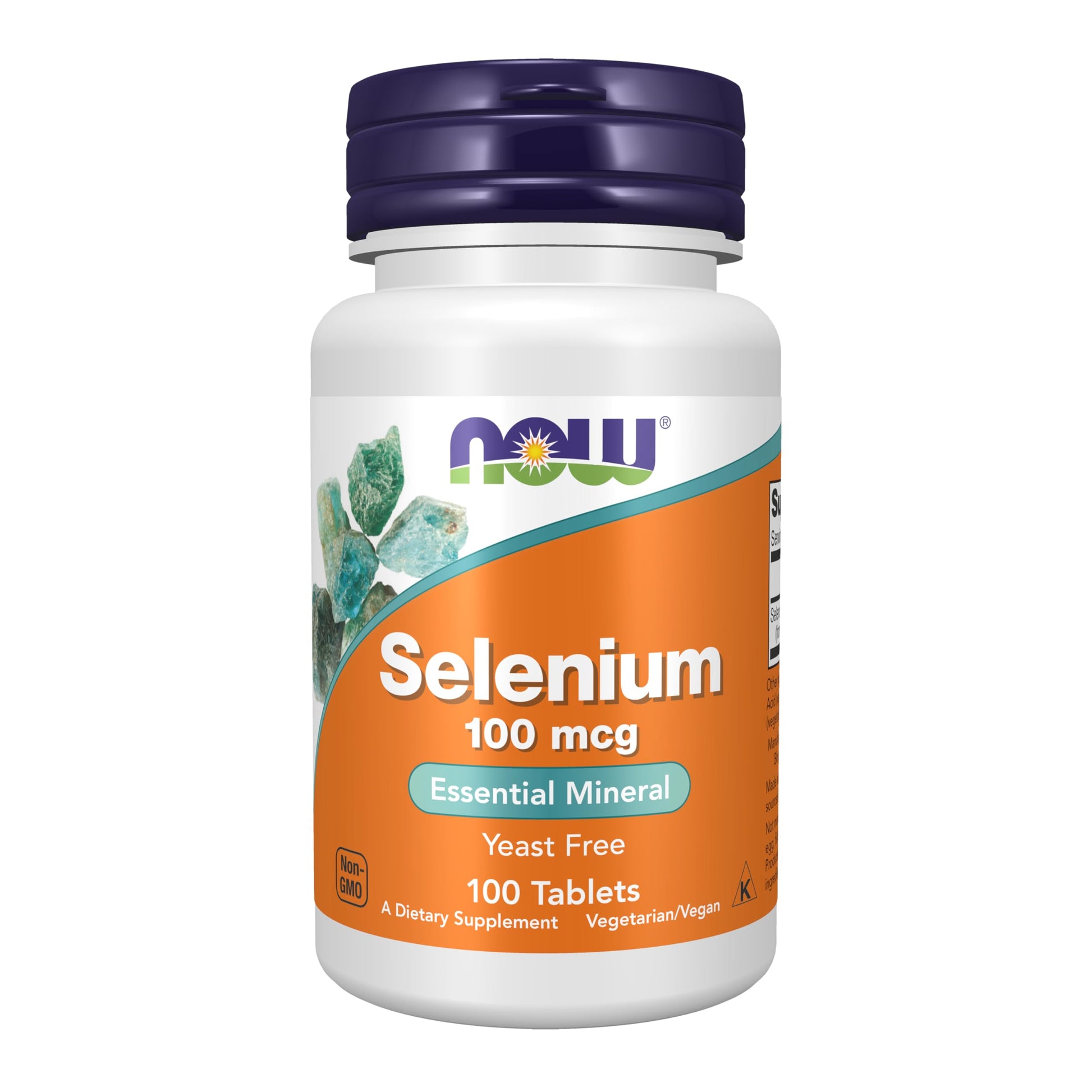 NOW Foods Selenium (L-Selenomethionine) 100 mcg Tablets, 100 Count