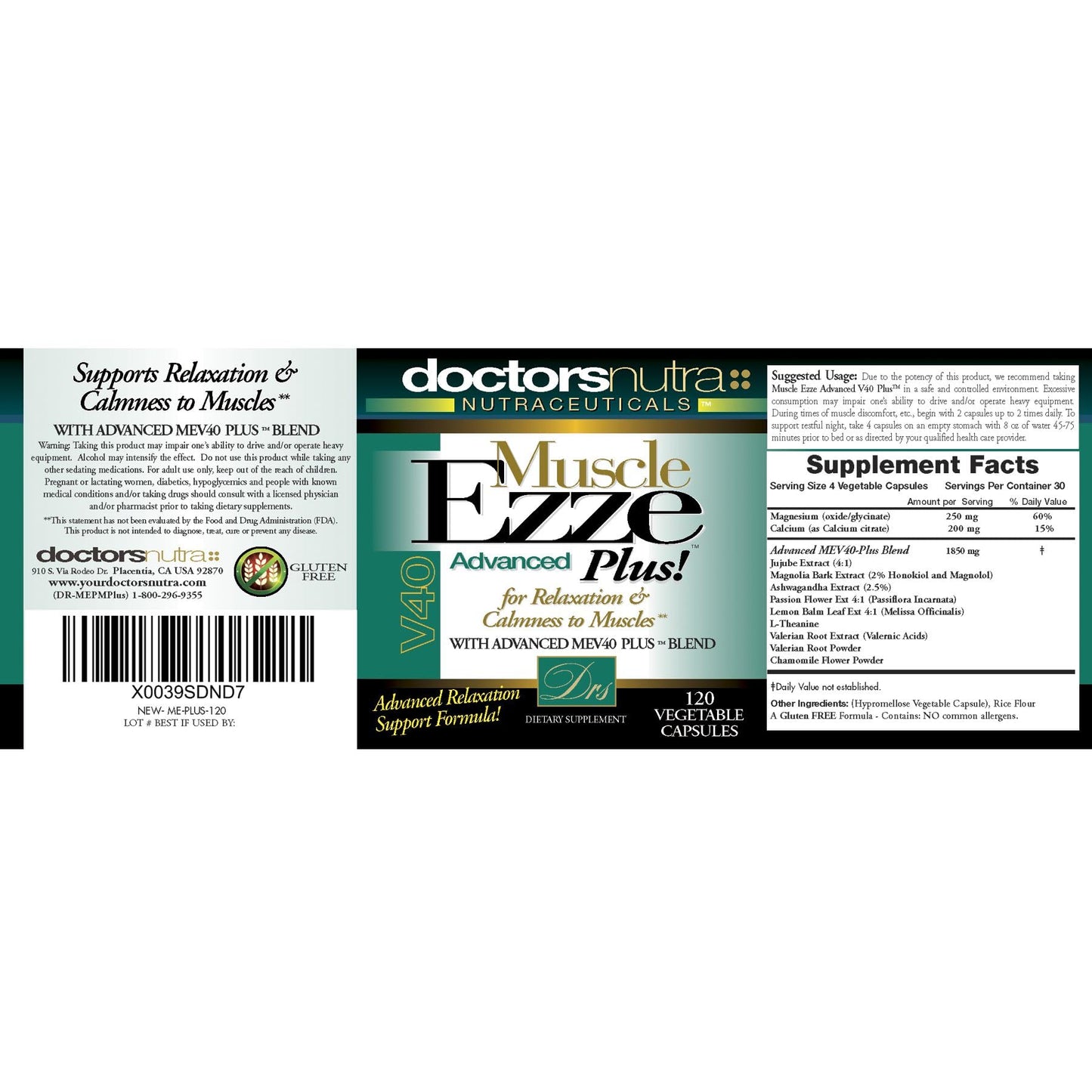 Doctors Nutra Nutraceuticals Muscle Ezze Plus Capsules 120
