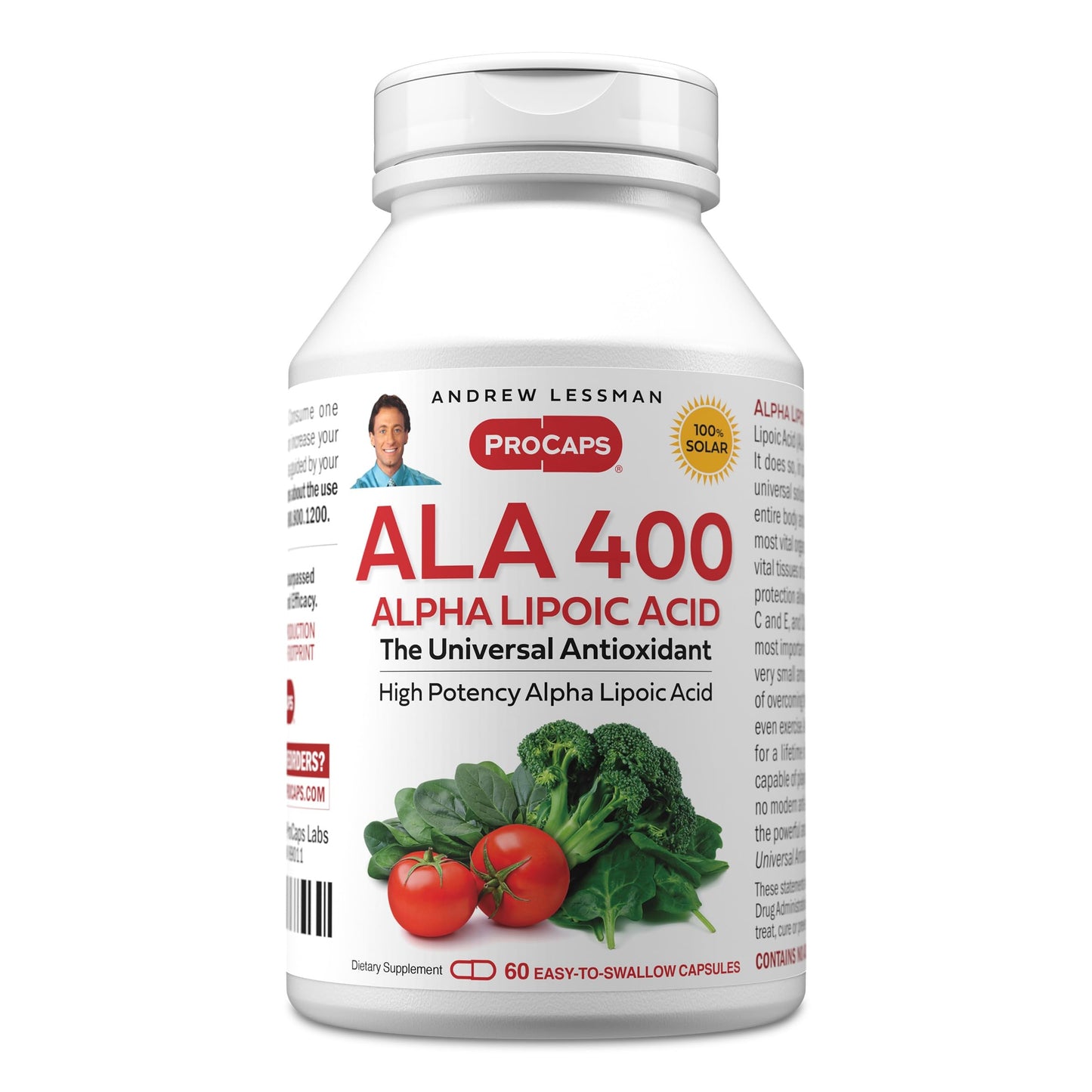 Andrew Lessman Alpha Lipoic Acid ALA 400mg 60 Capsules