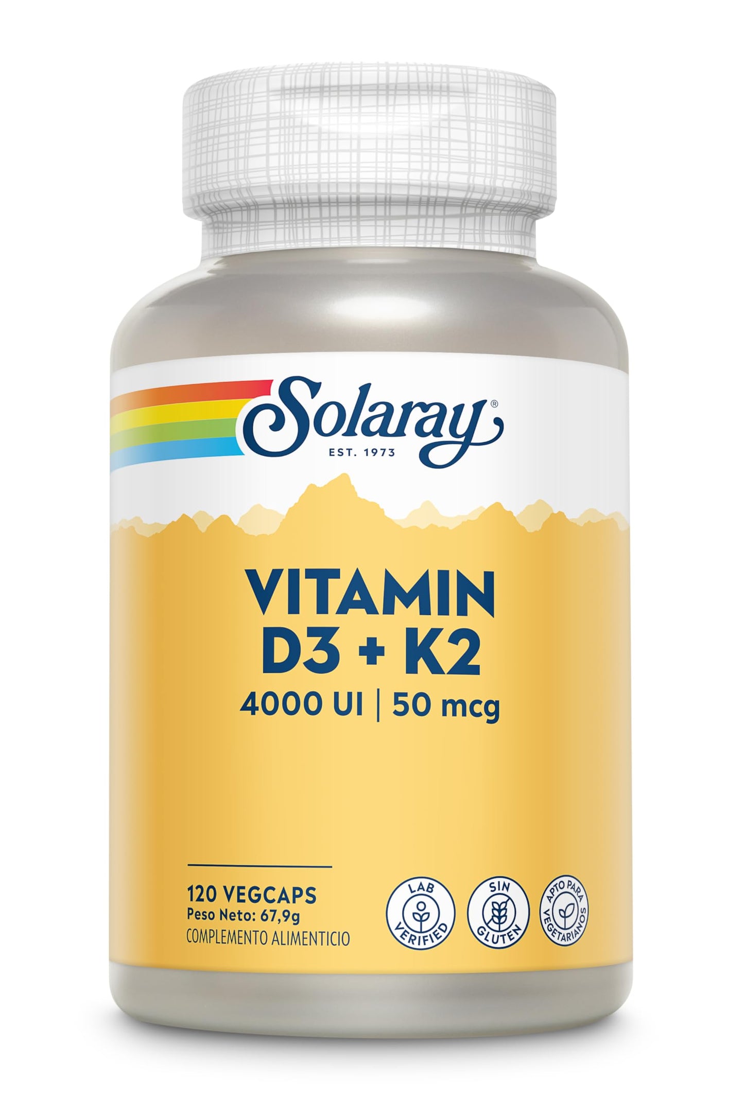 SOLARAY Vitamin D3 K2 Capsule 120 VegCaps