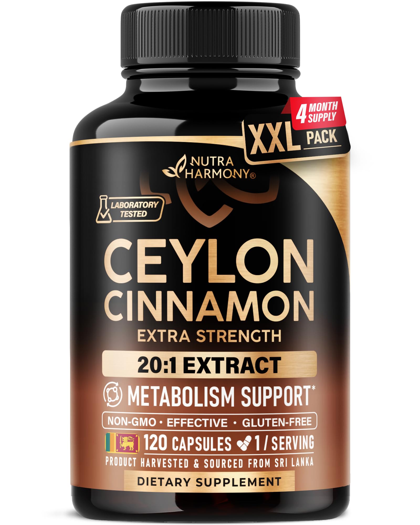 NUTRAHARMONY Ceylon Cinnamon 120 Capsules