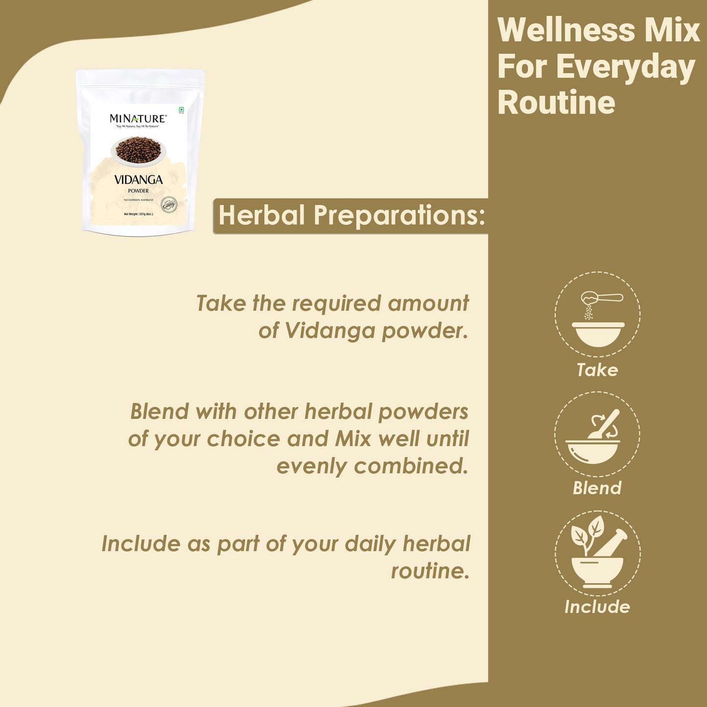minature Vidanga Powder (Embelia Ribes) 227 g