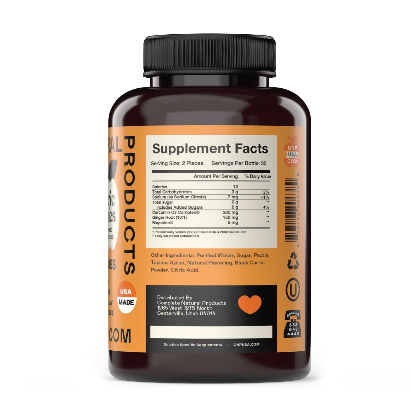 Complete Natural Products Turmeric Ginger Gummies 60 Count