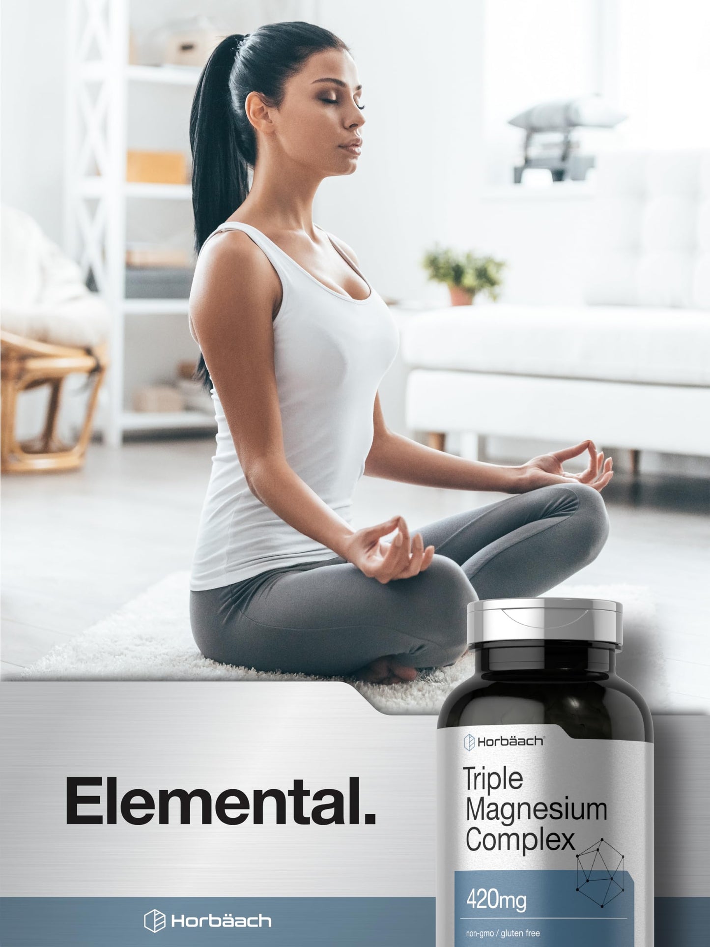 Horbäach Triple Magnesium Complex 420 mg, 250 Capsules