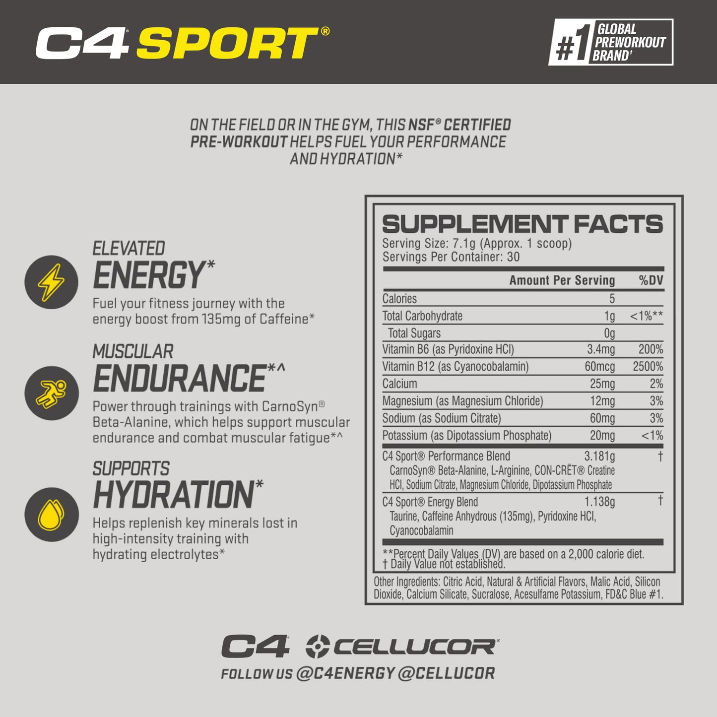 C4 C4 Sport Pre Workout Powder 9.5 oz