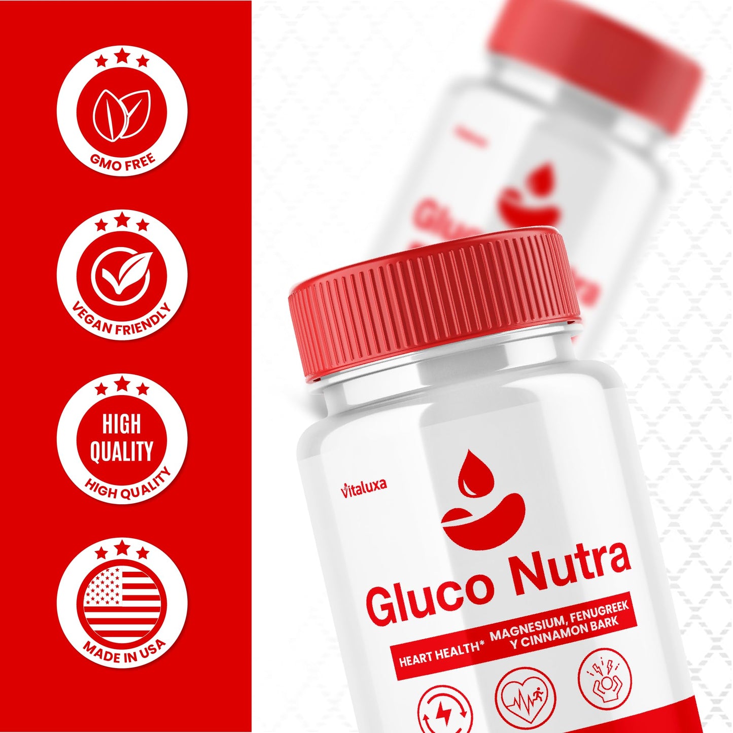 Vitaluxa Gluco Nutra Capsules 300 Capsules