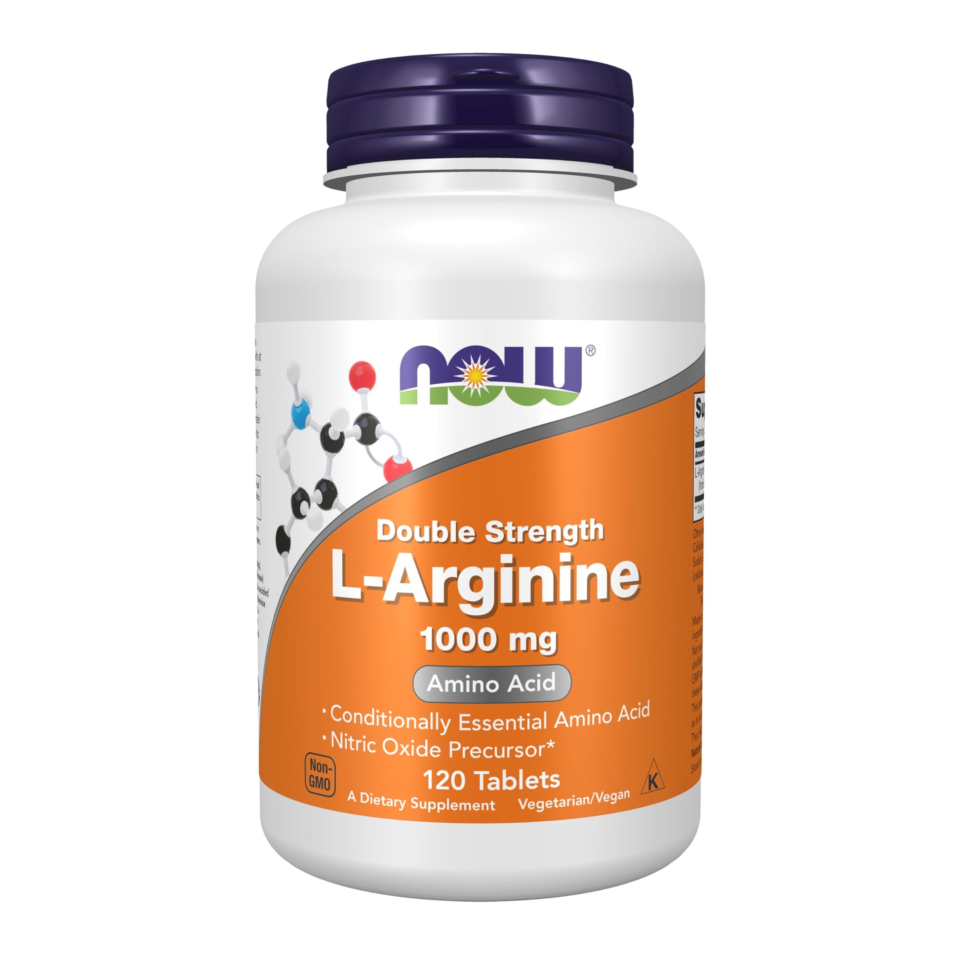NOW Foods L-Arginine 1000 mg Tablet, 120 Tablets
