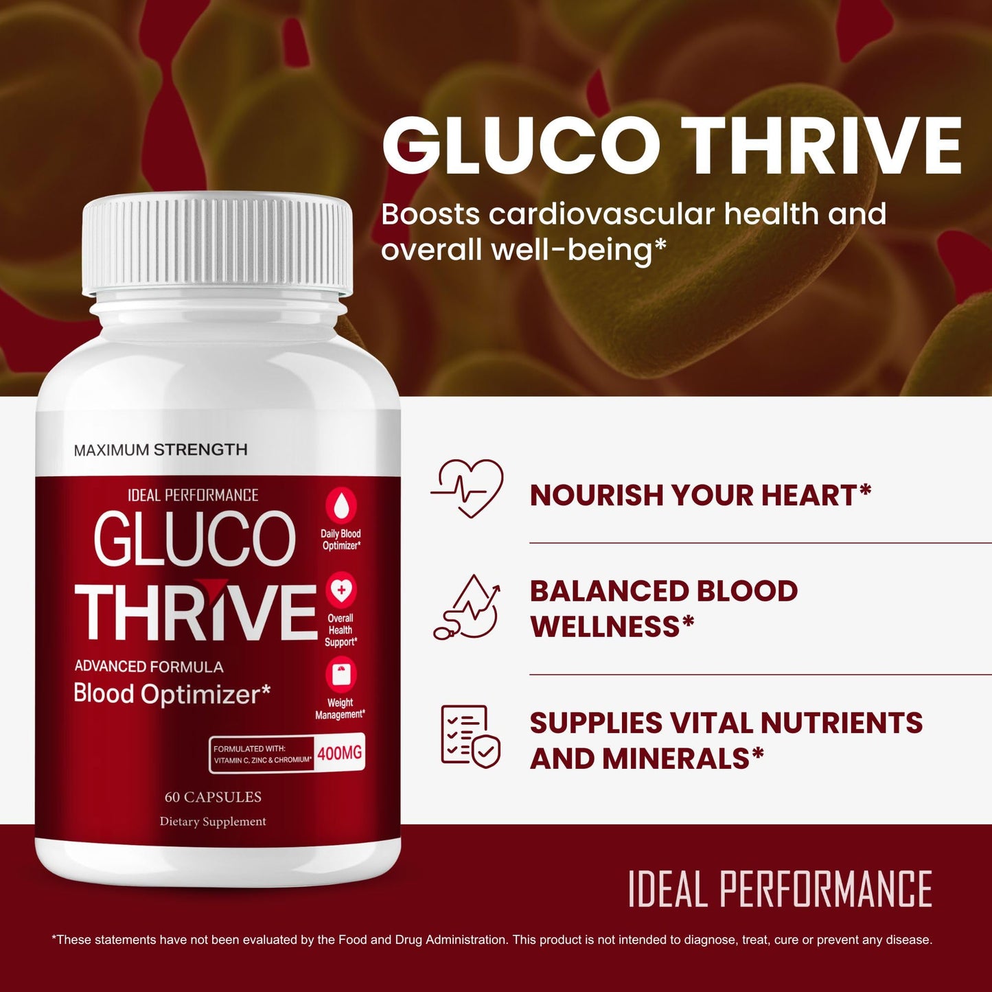 IDEAL PERFORMANCE Gluco Thrive Capsules 300 Count