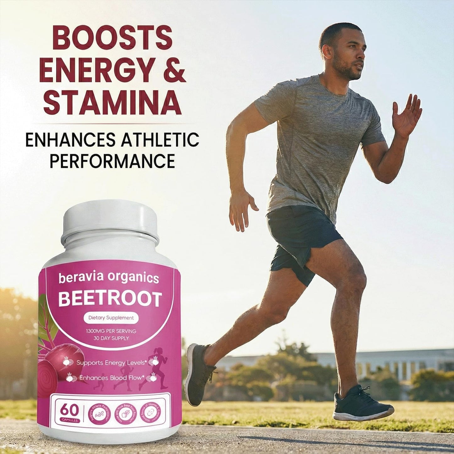 Beravia Organics Beet Root Capsules, 1 Count