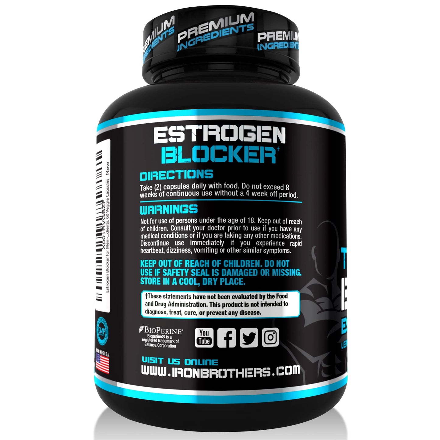 Iron Brothers Supplements Men’s Testosterone Support Capsules 60 Count