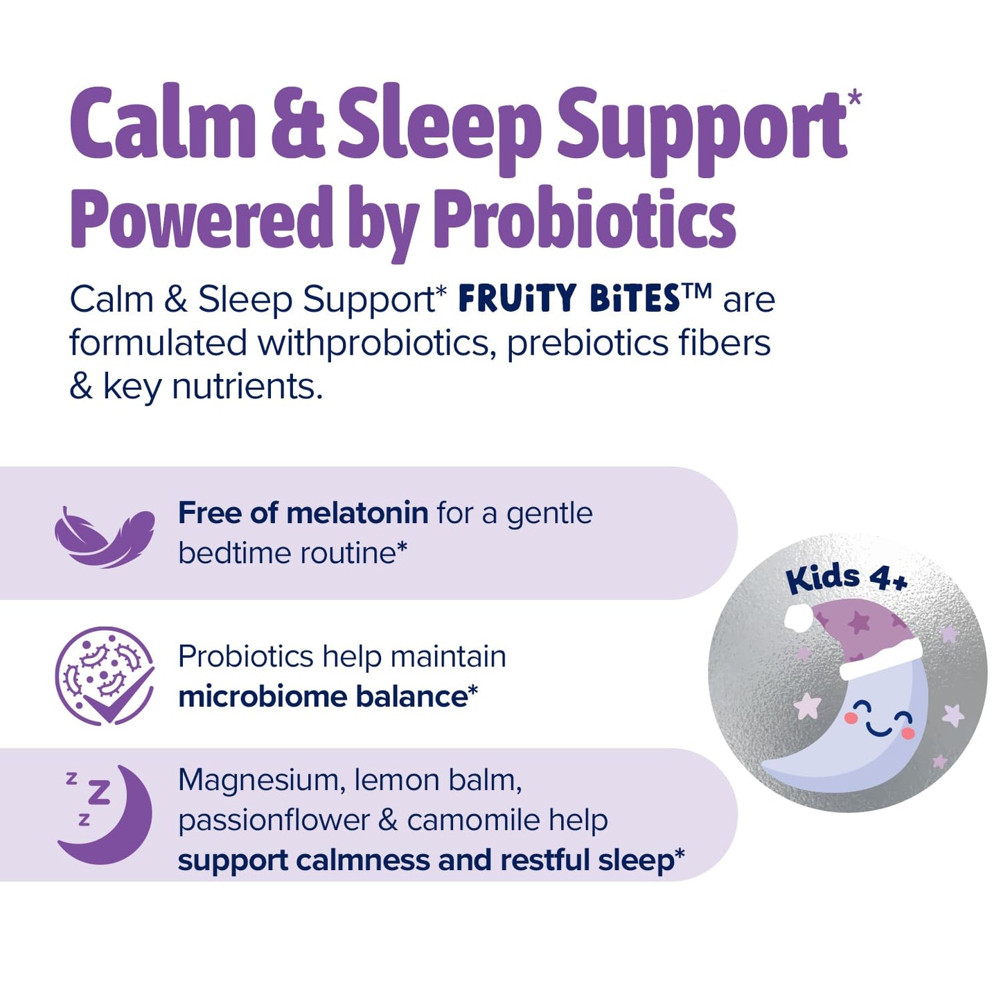 Biostime Kids Sleep Fruity Bites Gummy, 60 Count