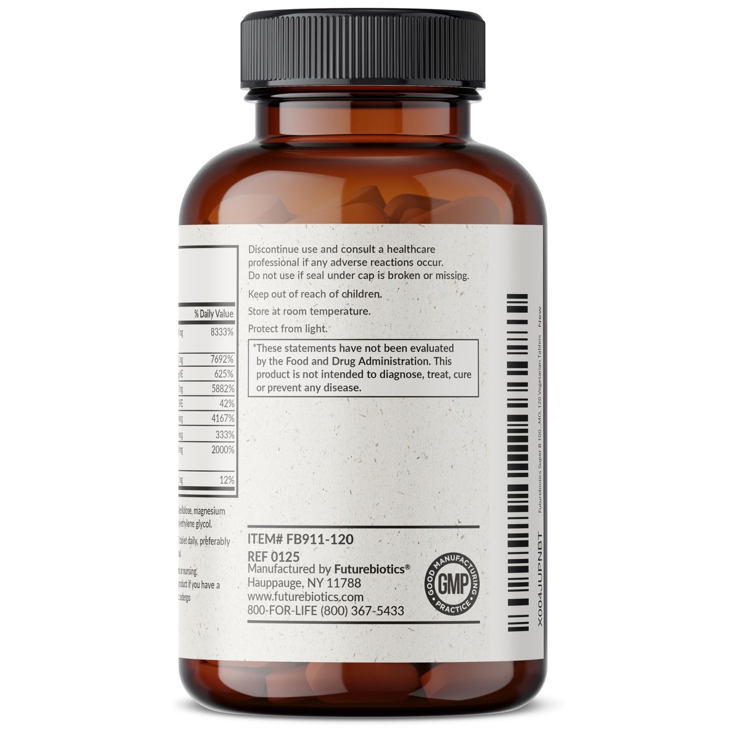 Futurebiotics Super B 100 Sustained Release Vitamin B Complex Tablet 120