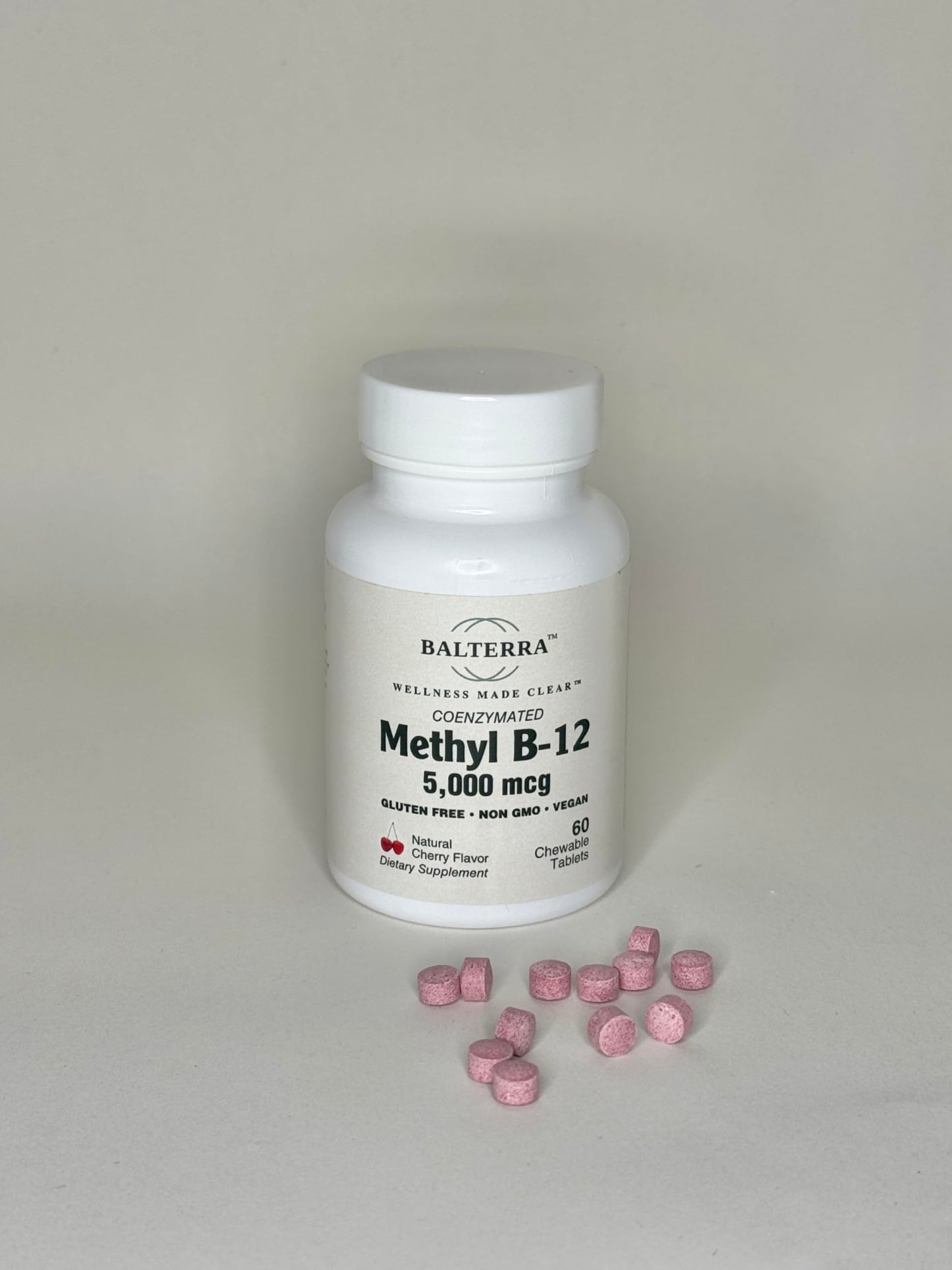 Wellness Made Clear Methyl B-12 by Balterra Chewable, 5,000 mcg, 60 Count