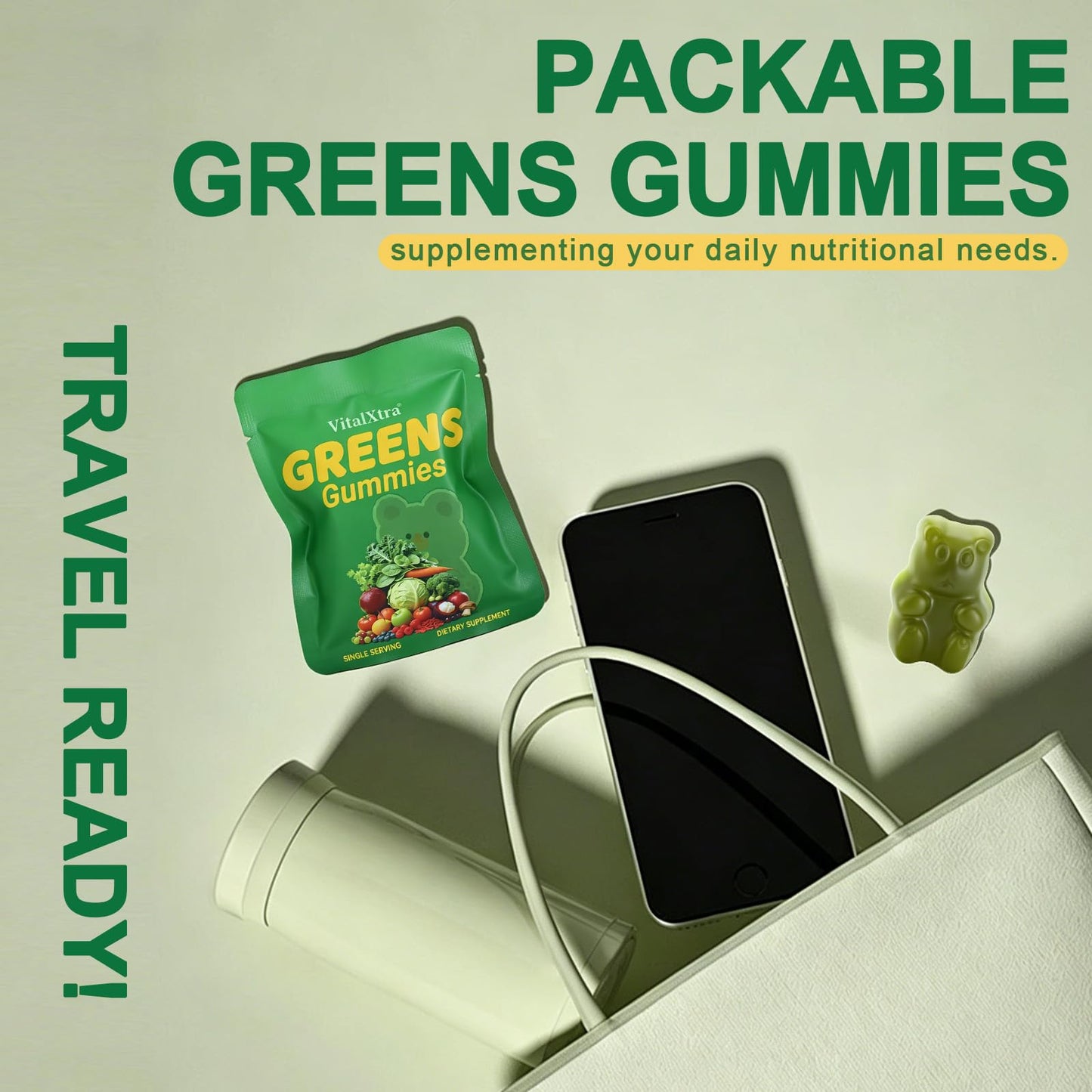 VitalXtra Greens Gummies 120 Count