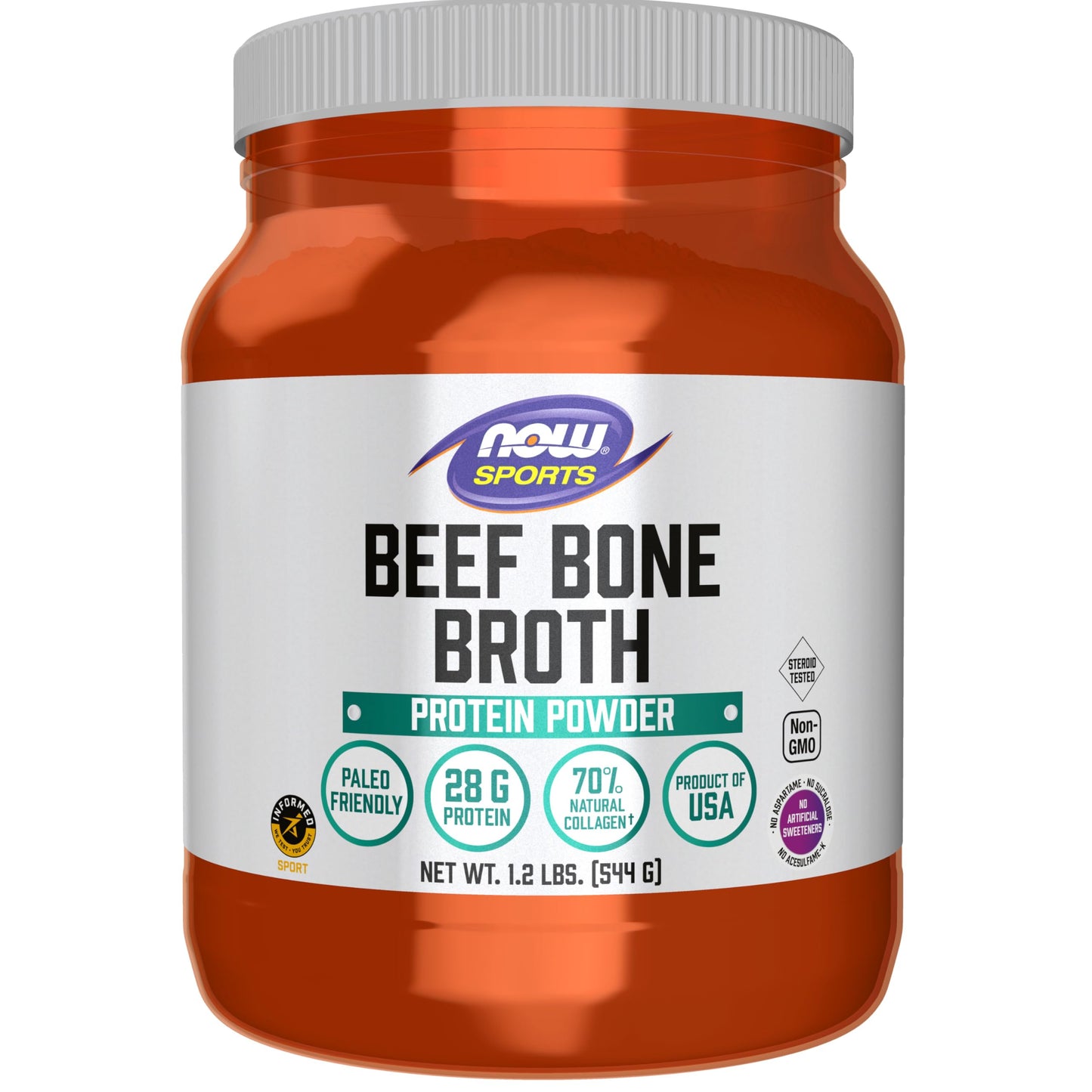 NOW Foods Beef Bone Broth Powder 19.2 oz