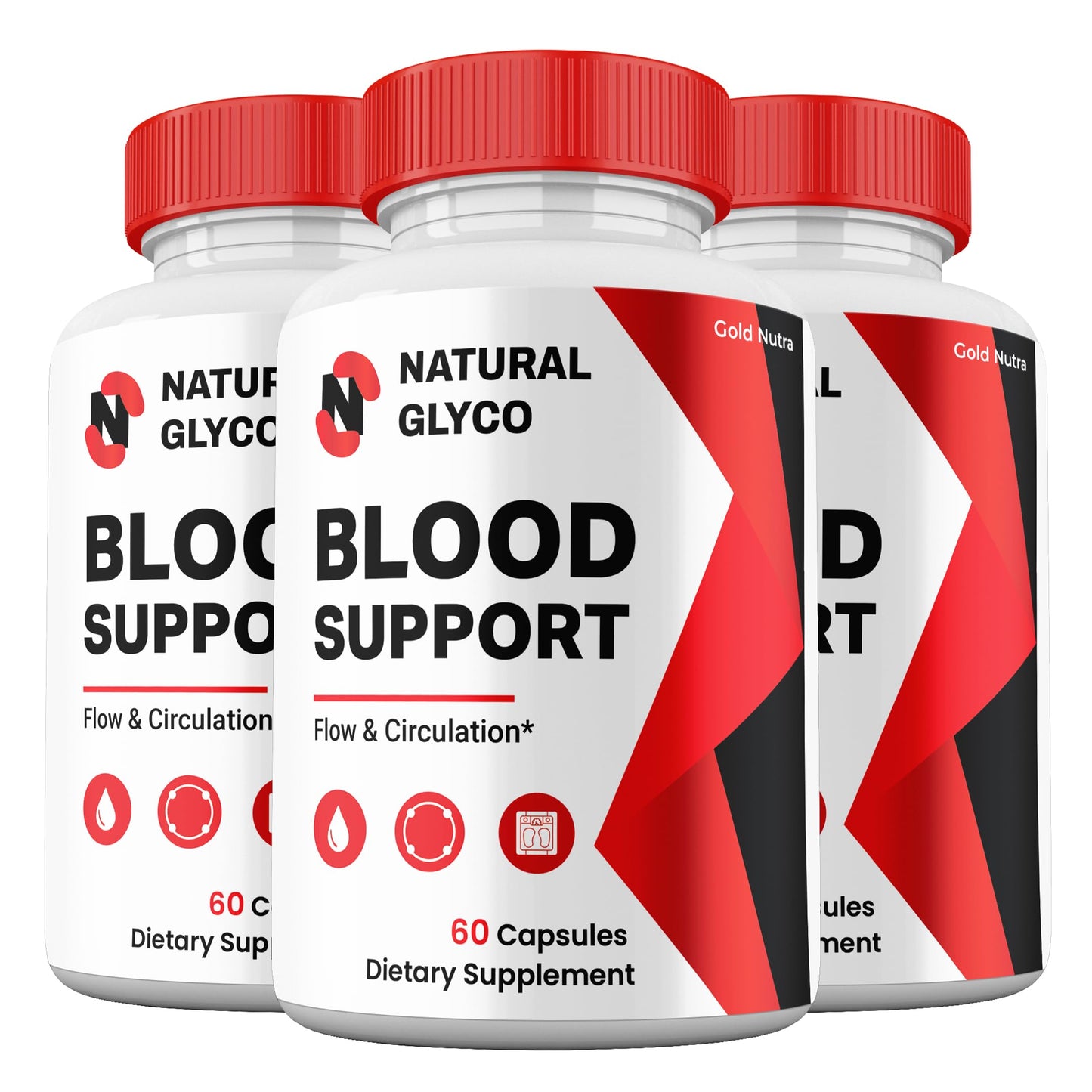 Gold Nutra Natural Glyco Capsules, 3 Pack