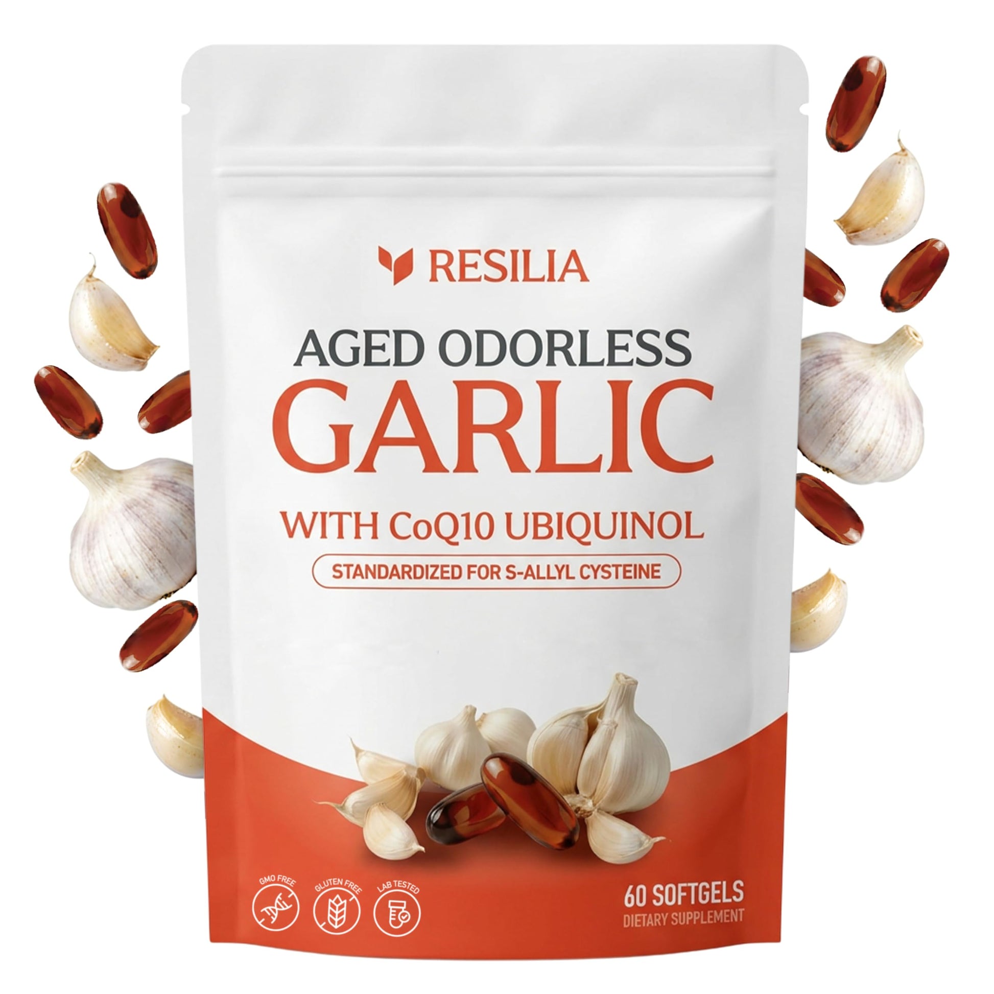 Resilia Oil Of Oregano Odorless Aged Garlic Extract Capsules 180