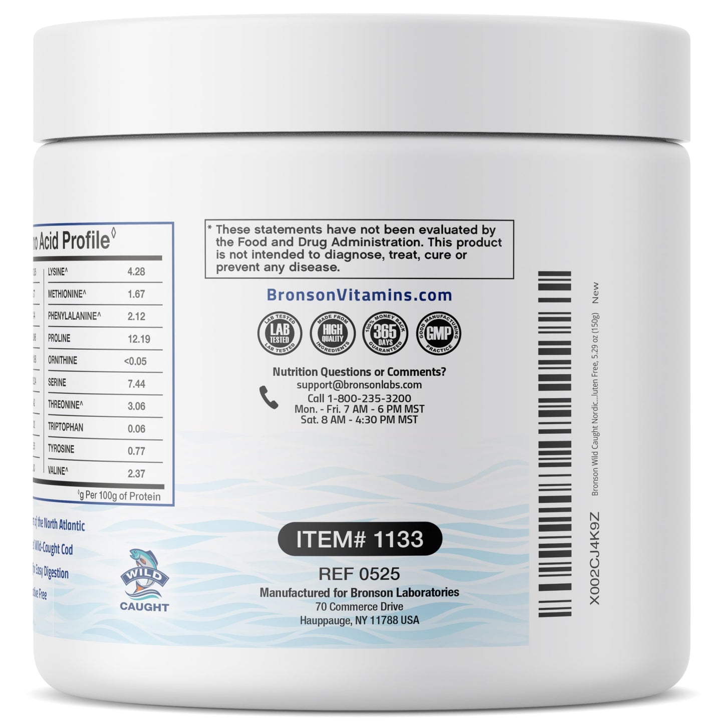 Bronson Marine Collagen Peptides Hydrolyzed Protein Powder 5.29 oz