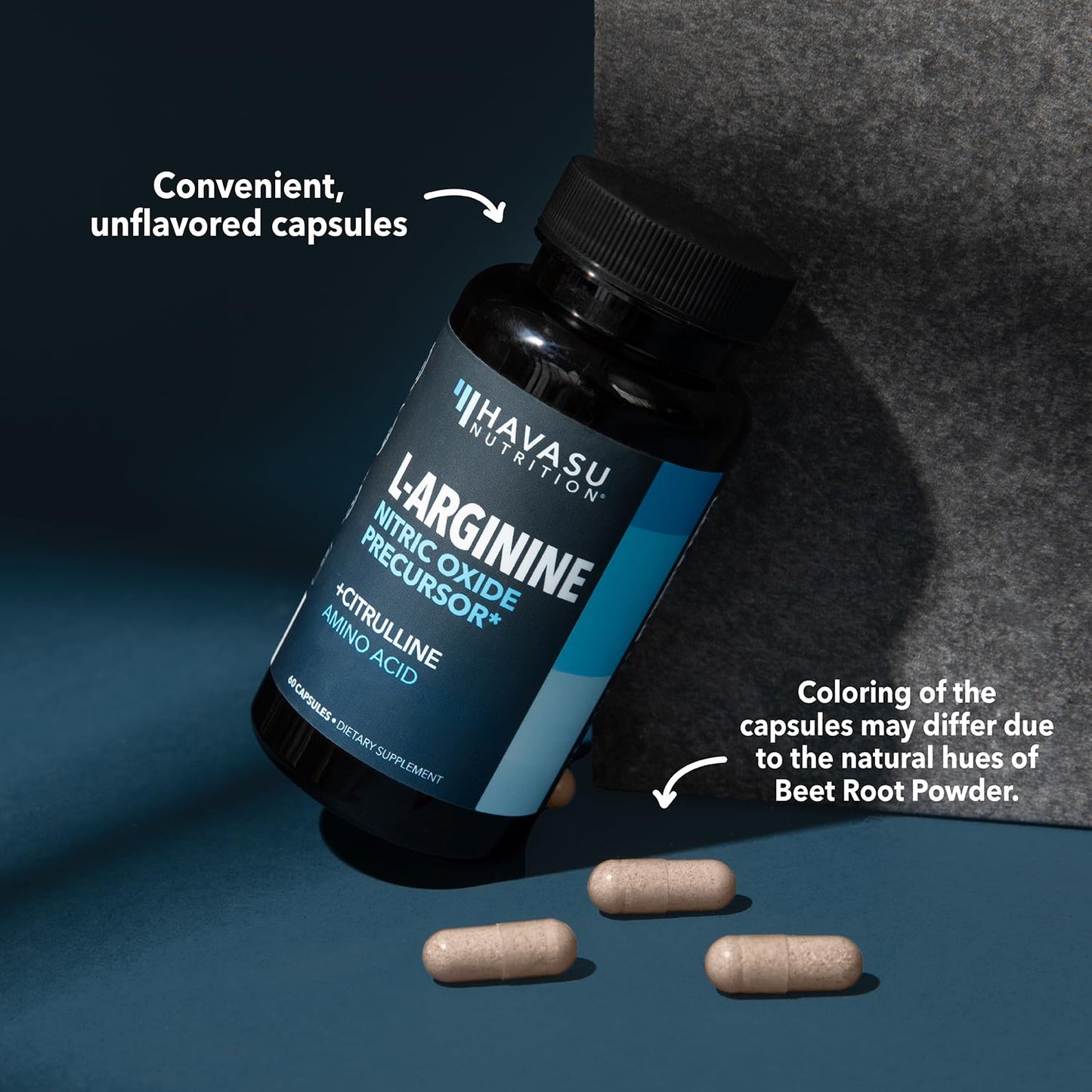 HAVASU NUTRITION L-Arginine with L-Citrulline Capsules, 60 Capsules