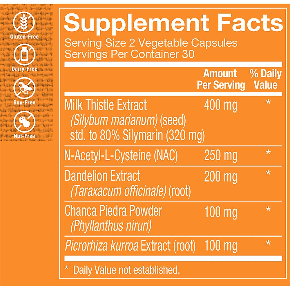 The Vitamin Shoppe Liver Cleanse Antioxidant Support Liver Health Capsules, 60 Count
