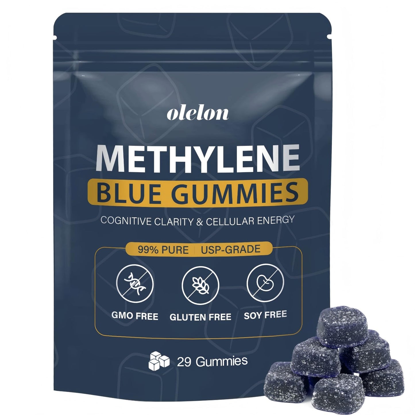 OLELON Methylene Blue Gummies for Men 29 Count
