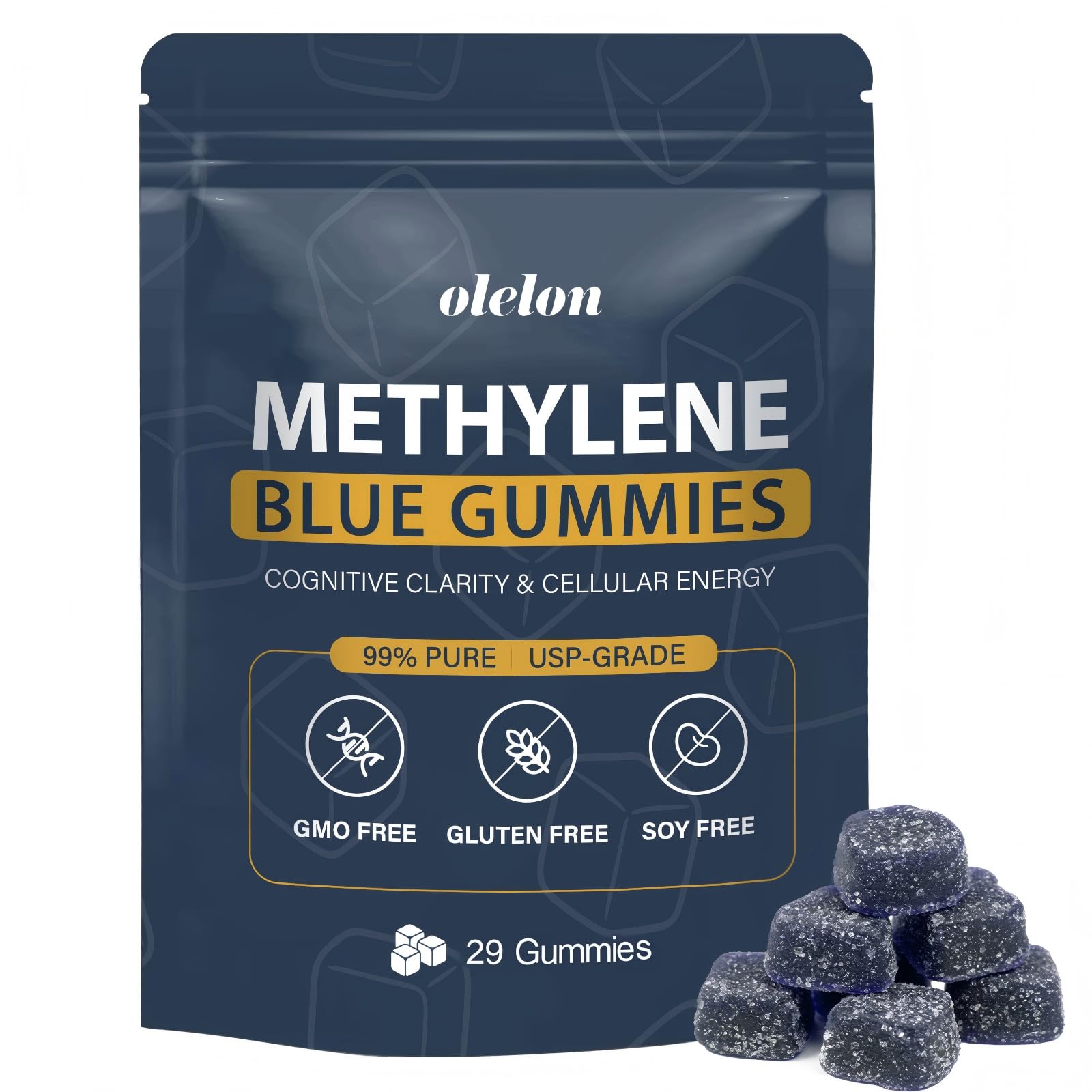 OLELON Methylene Blue Gummies for Men 29 Count