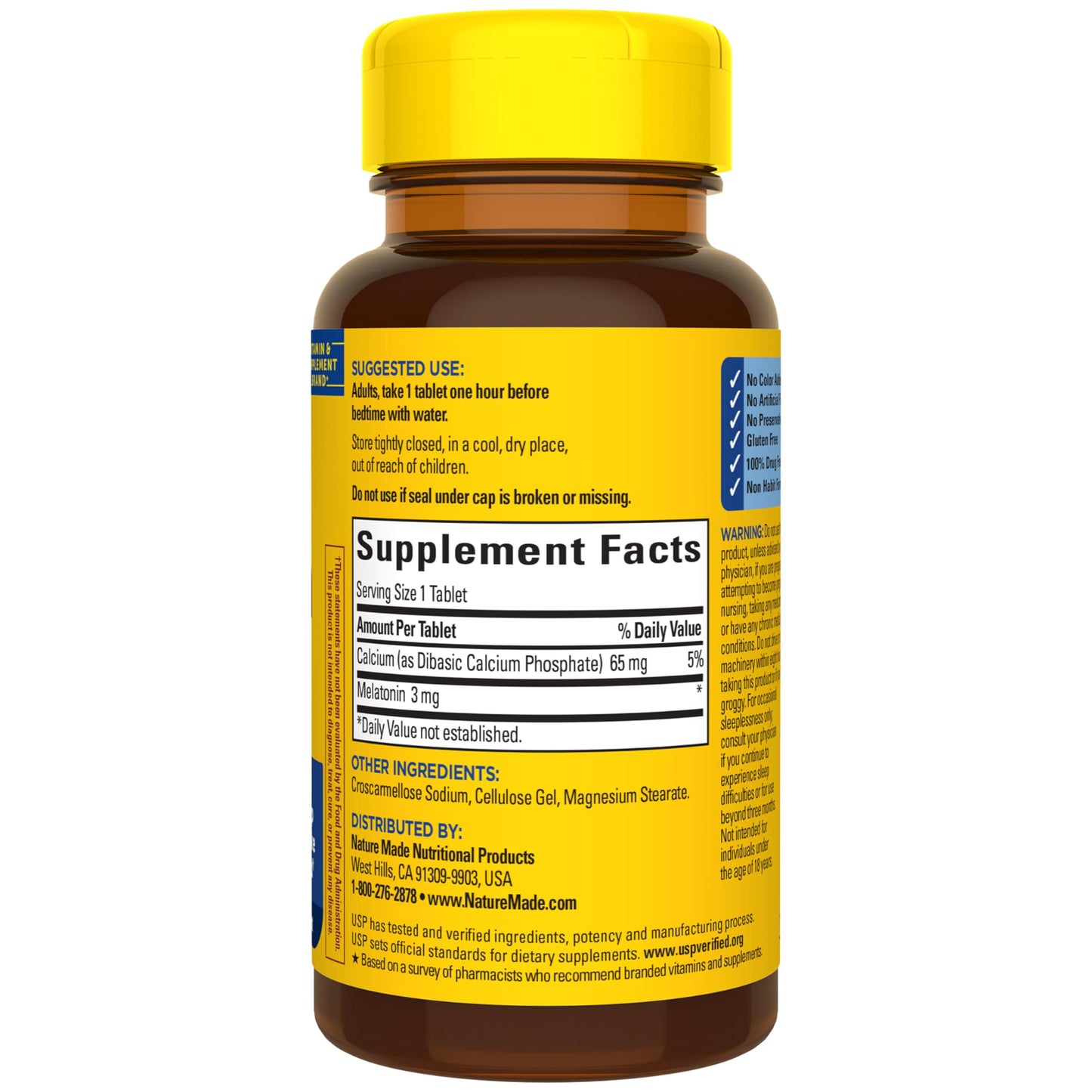 Nature Made Melatonin 3mg Tablets, 120 Count