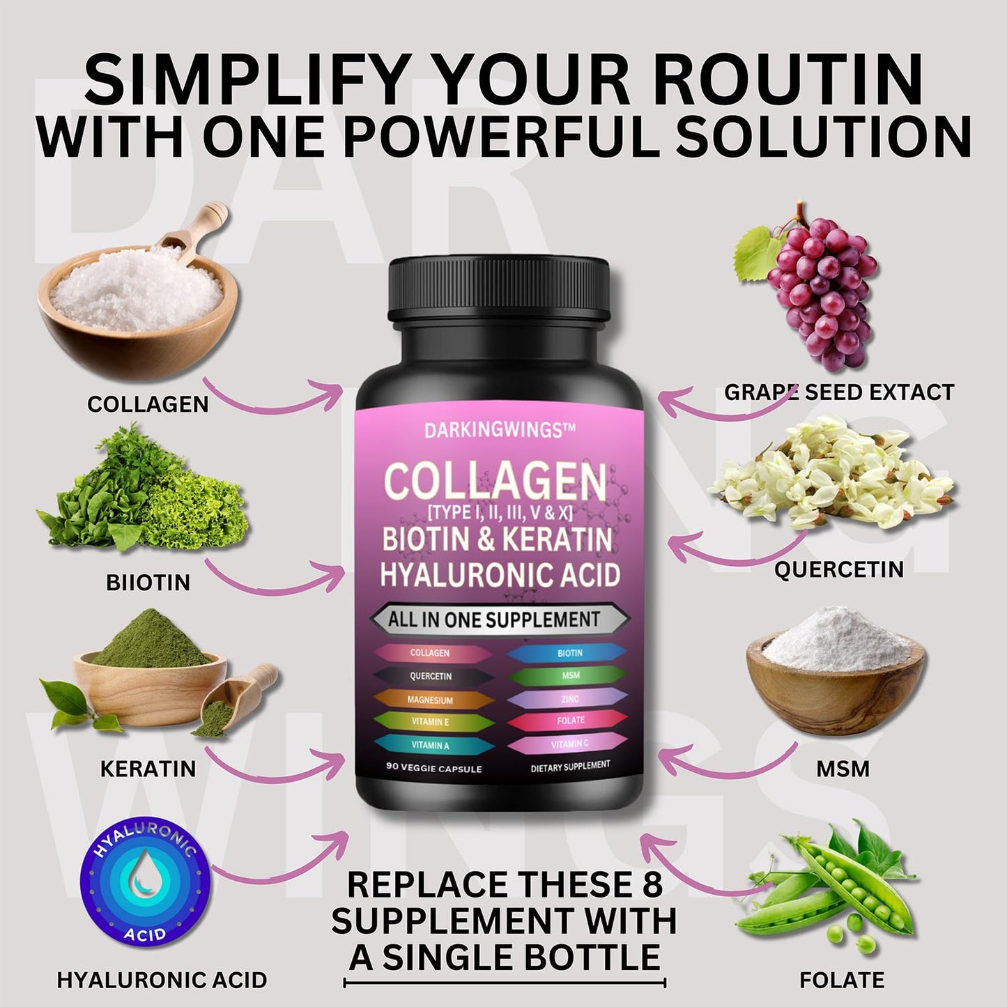 Darkingwings Multi Collagen Capsules 90 Count