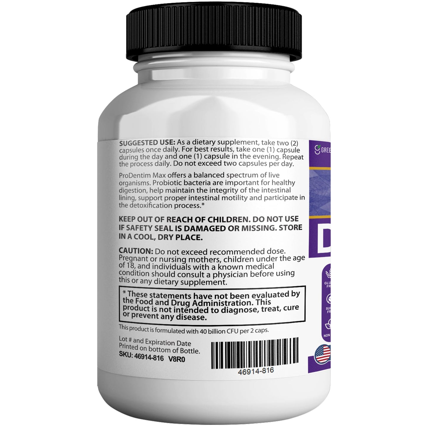 GREENVIFY Dentipure Max Probiotic Supplement, 300 Capsules