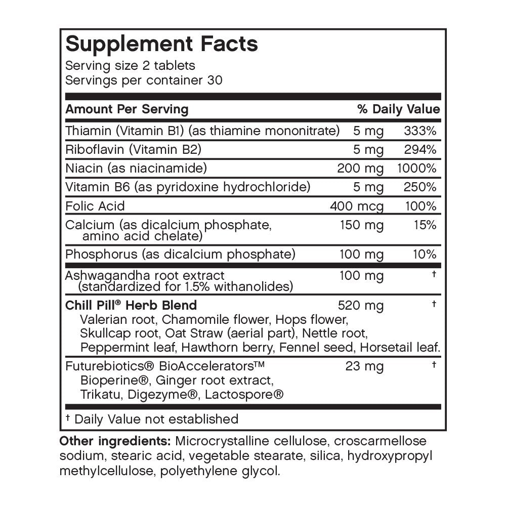 Futurebiotics Chill Pill Calmness Formula Tablet 60