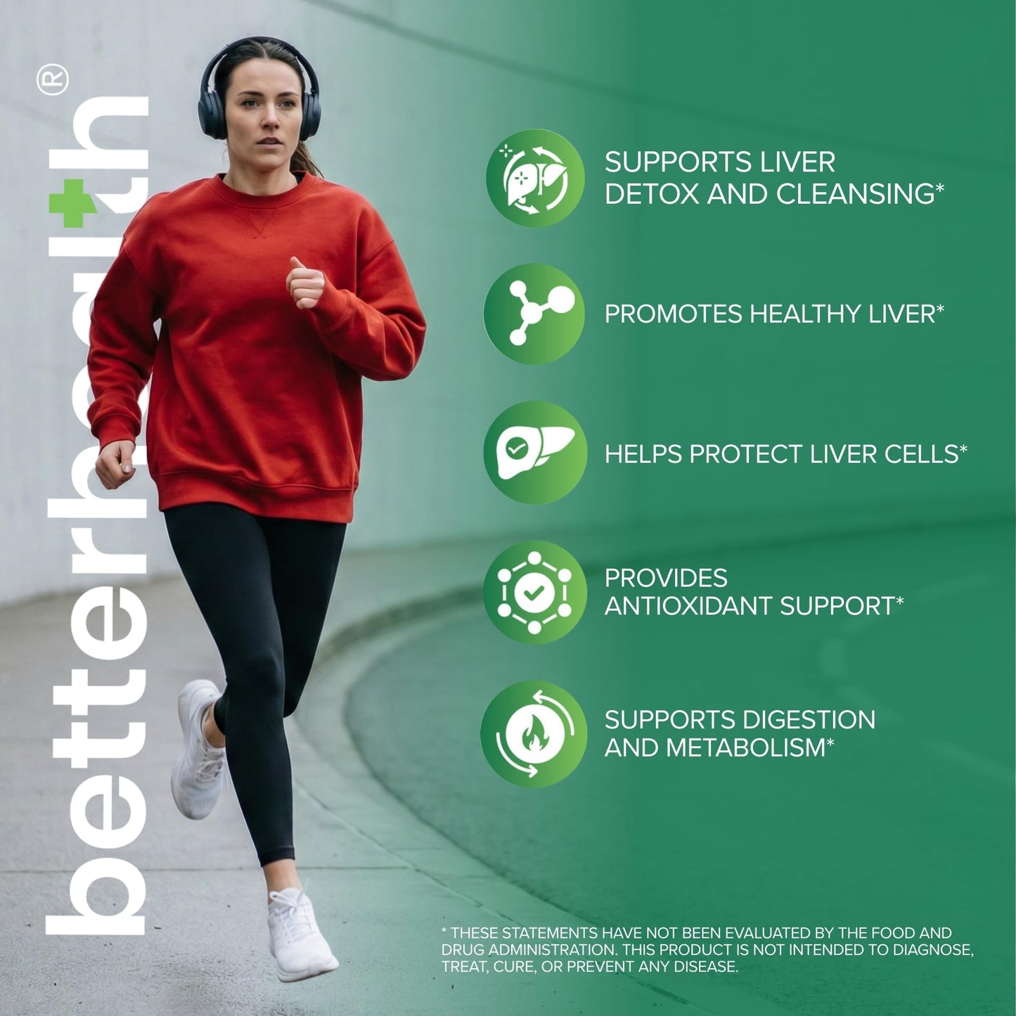 BetterHealth Liver Cleanse Detox & Repair Supplement with Milk Thistle, Dandelion Root & Artichoke Extract – Herbal Liver Support & Daily Detox Capsules, Vegan, 60 Count, 1 Capsule