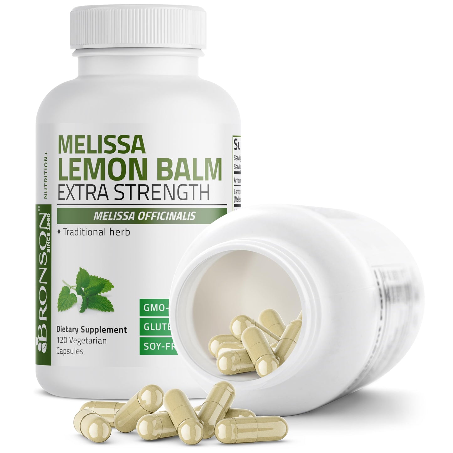 Bronson Melissa Lemon Balm Extra Strength Capsules 120