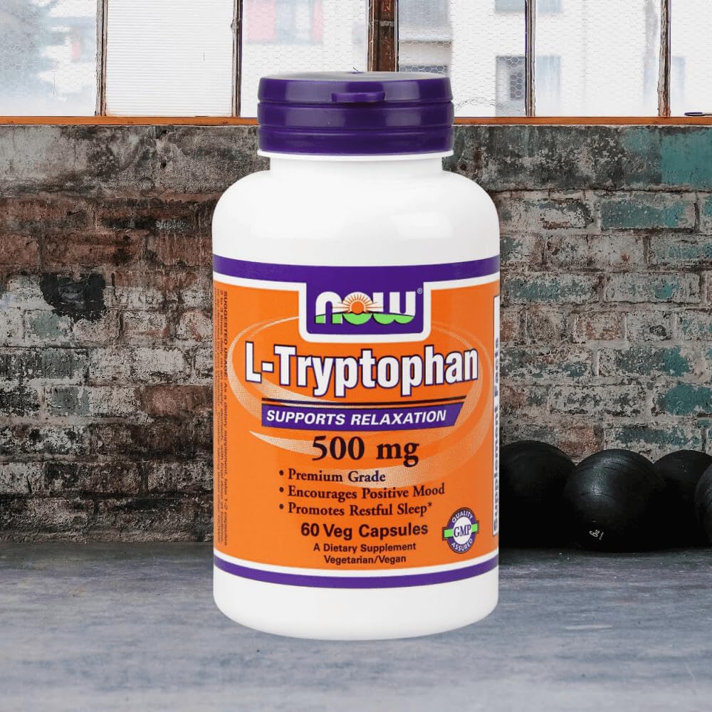 NOW Foods L-Tryptophan 500mg Capsule, 60 Count
