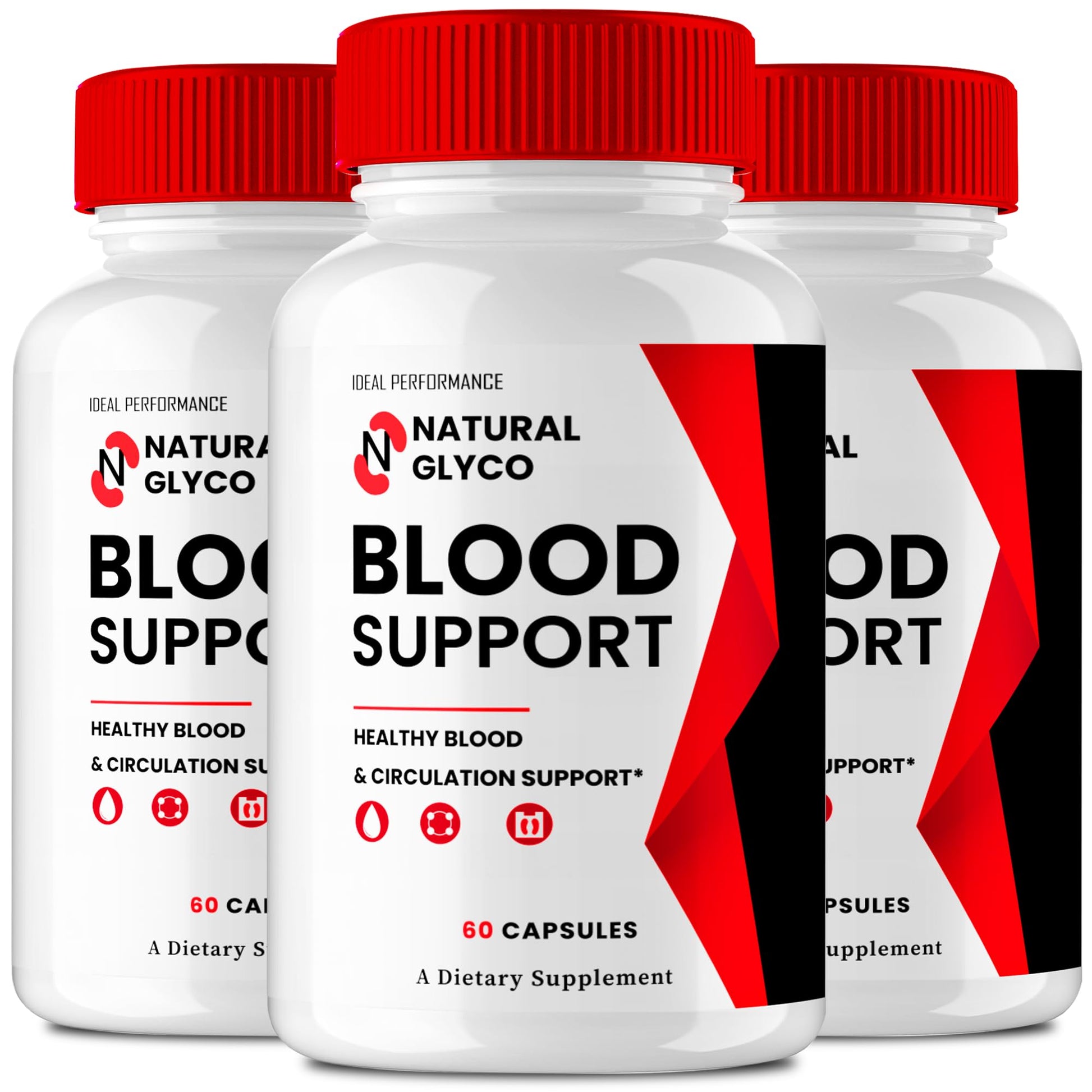 IDEAL PERFORMANCE Natural Glyco Blood Support, Advanced Blood Formula Capsules, 180 Capsules
