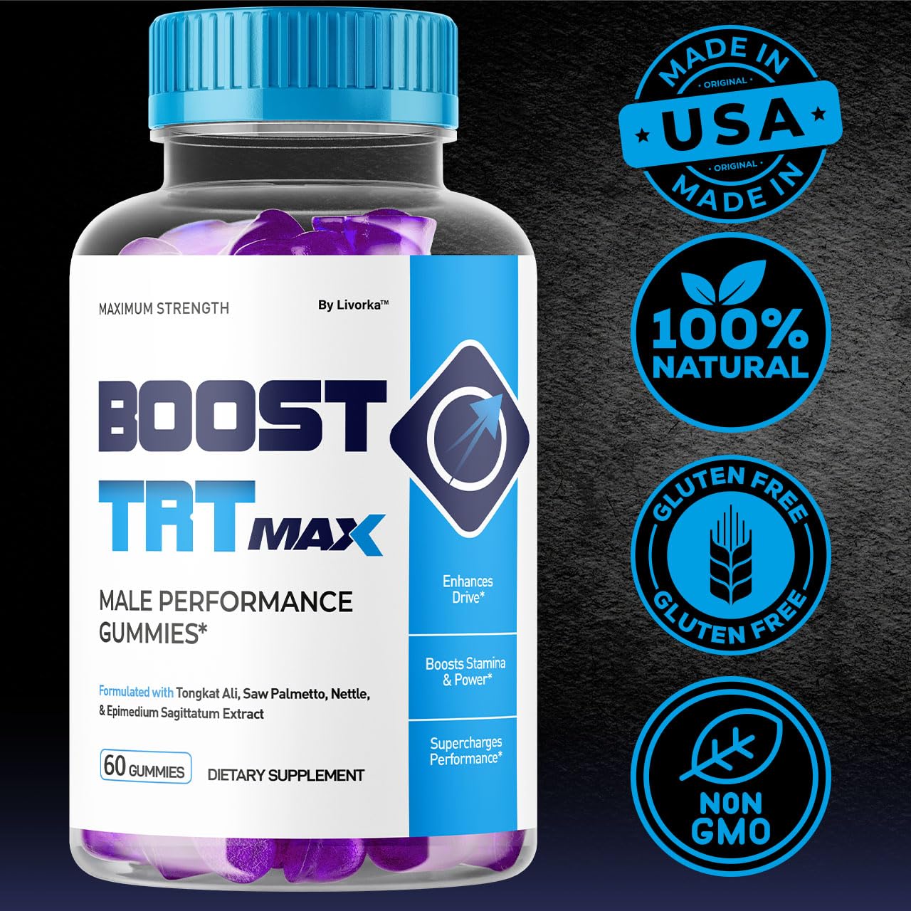 LIVORKA BoostTRT Max 300 Gummies