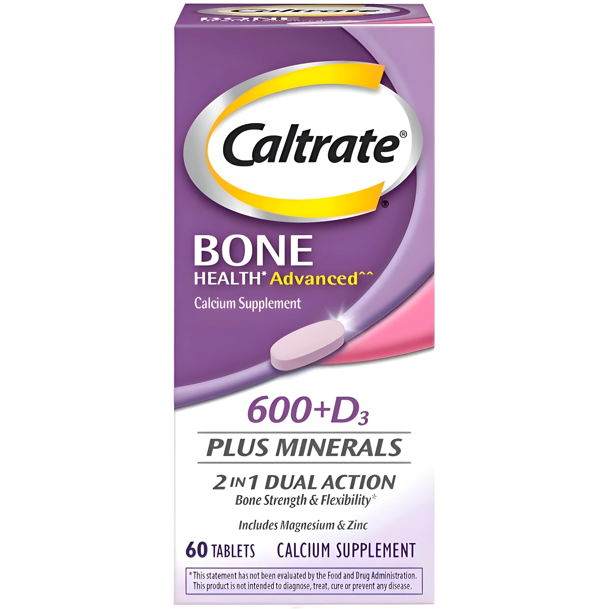 Caltrate 600+D3 Plus Minerals Calcium and Vitamin D Supplement Tablets 60