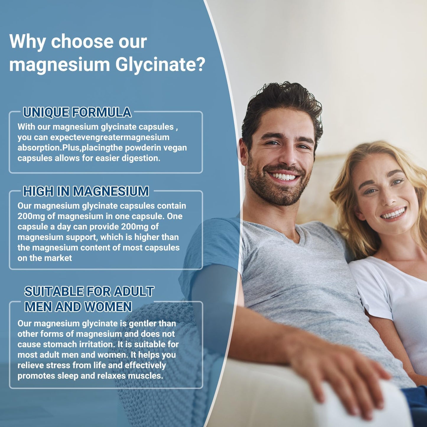 Airboy Magnesium Glycinate 200 mg Capsules, 120 Count