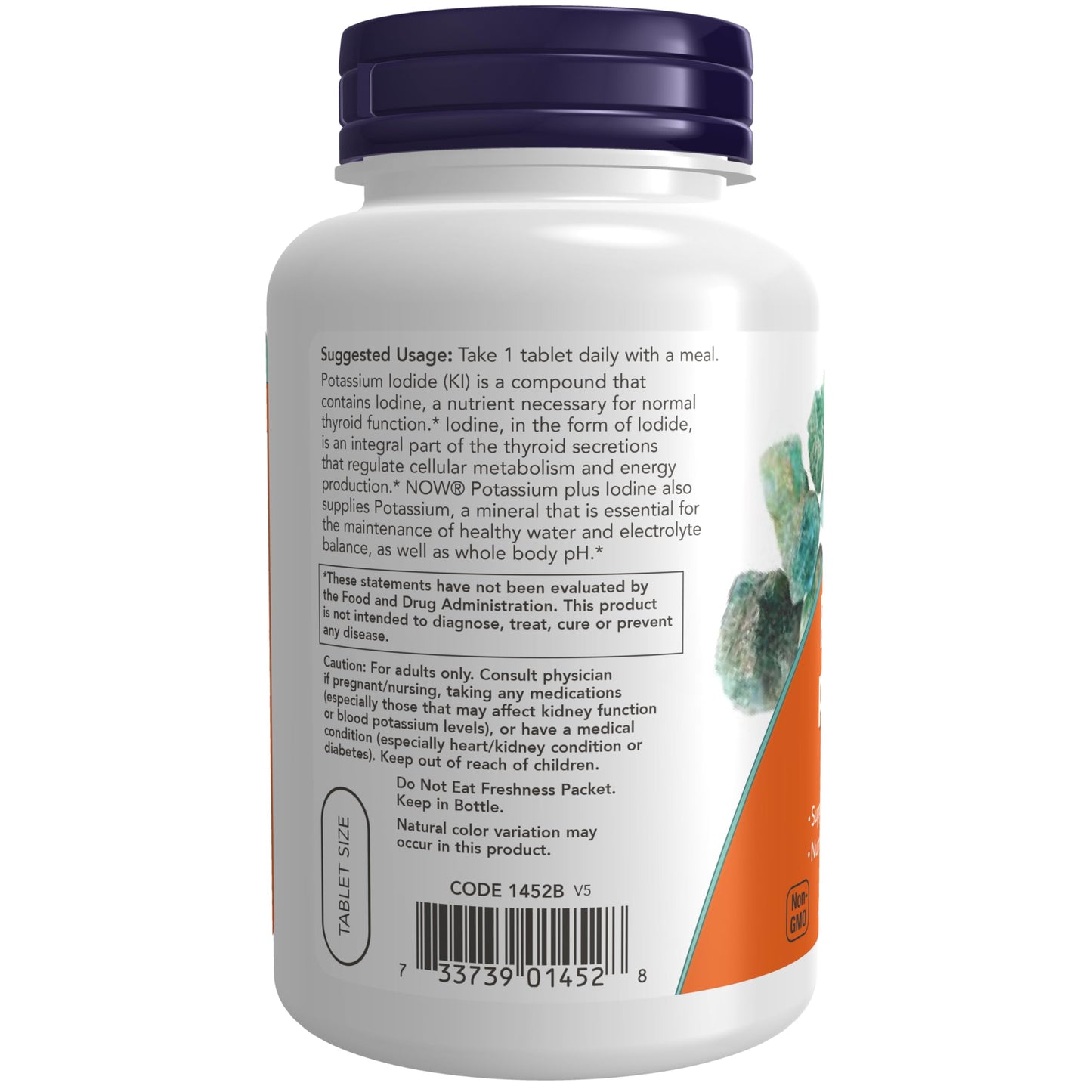 NOW Foods Potassium plus Iodine Tablets, 180 Count