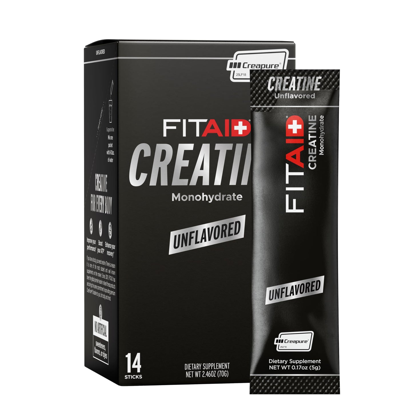 LIFEAID FITAID Essentials Creatine Powder, Unflavored, 0.22 Ounce