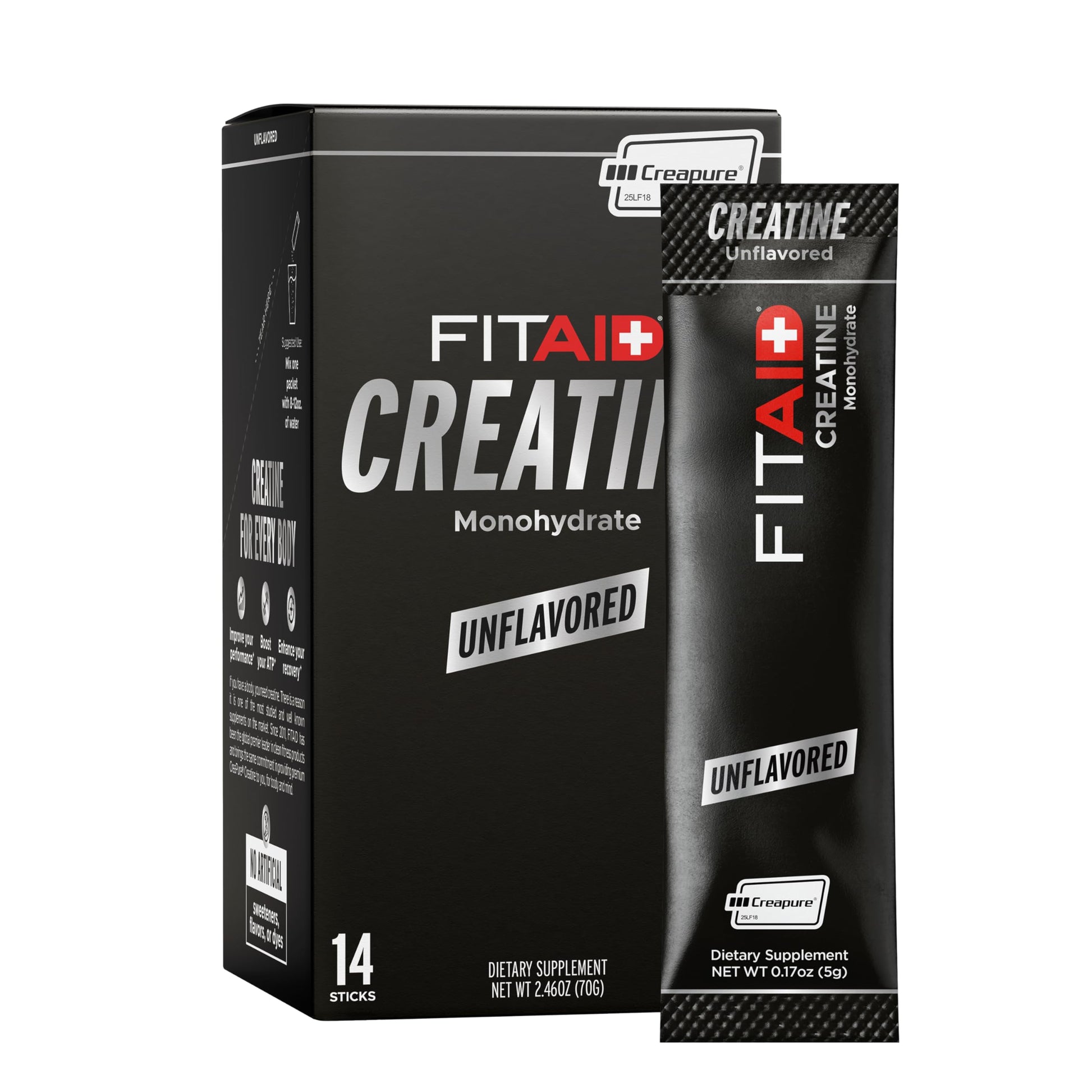 LIFEAID FITAID Essentials Creatine Powder, Unflavored, 0.22 Ounce