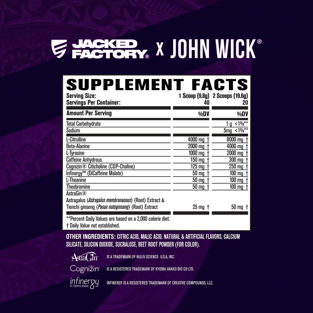 Jacked Factory Wick Mode Pre Workout Powder 40 Servings