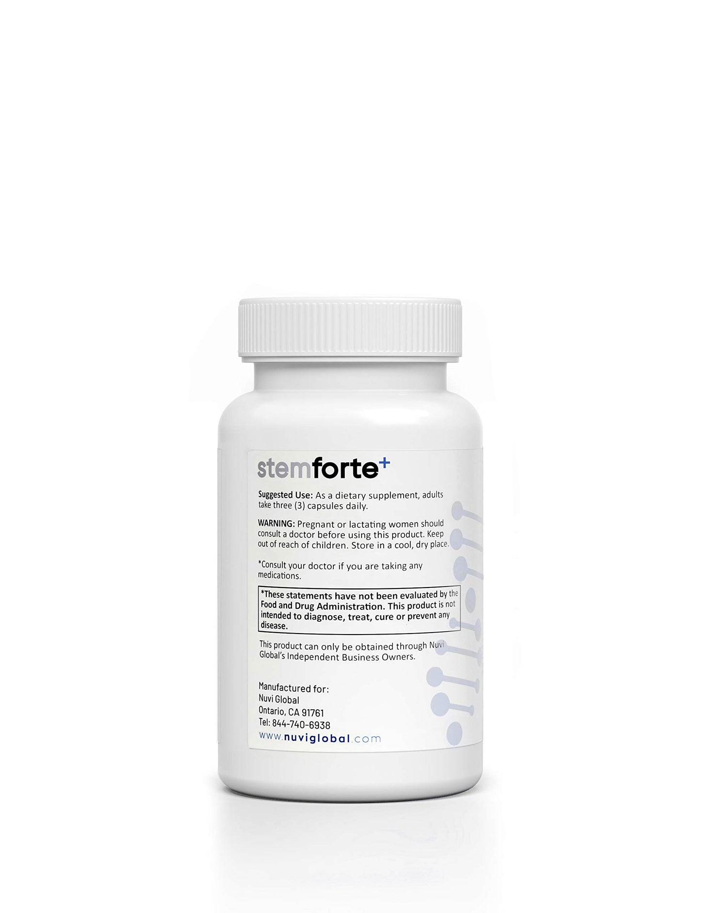 NuVi Global Stemforte Plus Stem Cell & Telomere Supplements, 90 Capsules