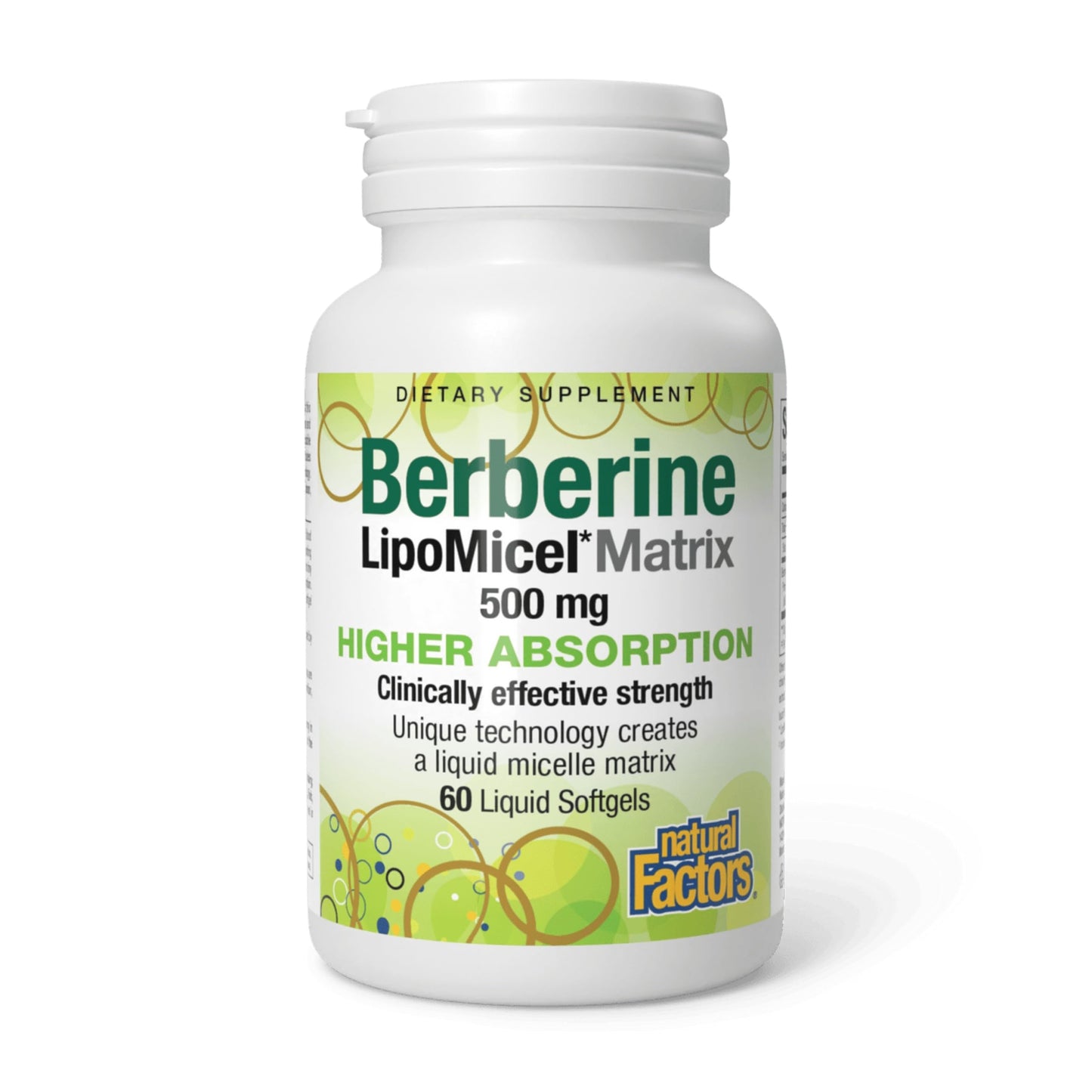 Natural Factors Berberine LipoMicel Matrix Softgels, 60 Count